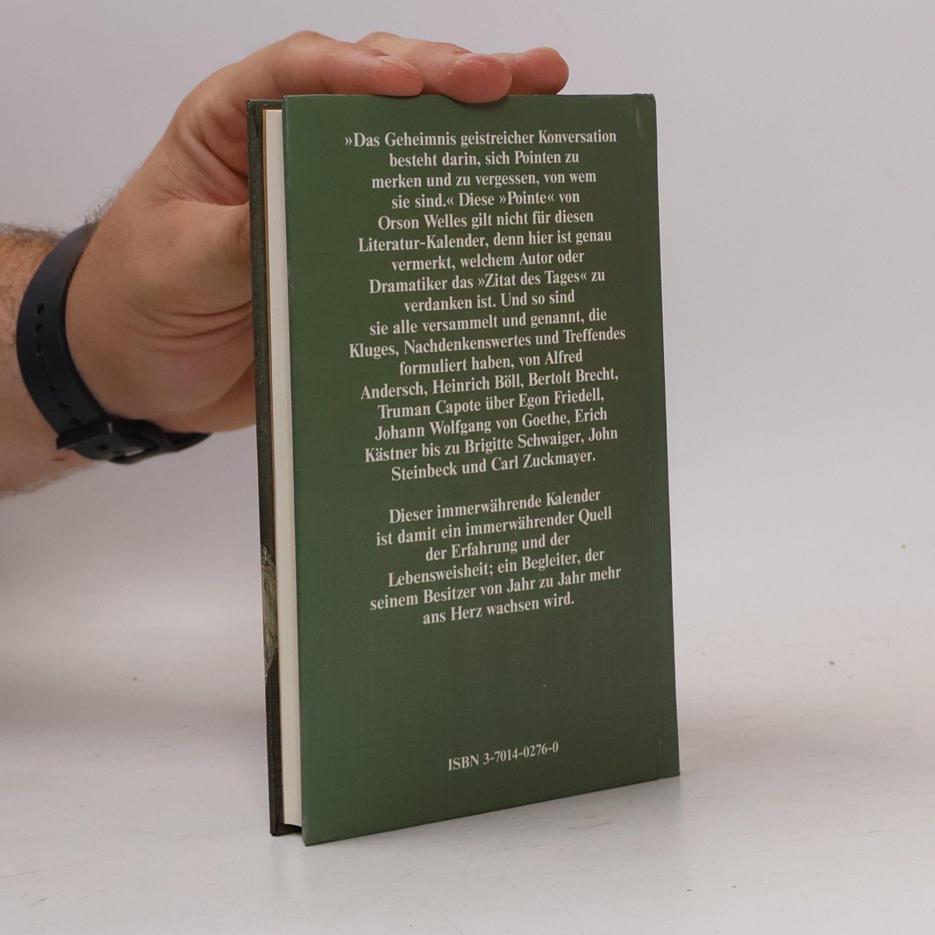 Georg von Turnitz Immerwährender Kalender für Literaturfreunde