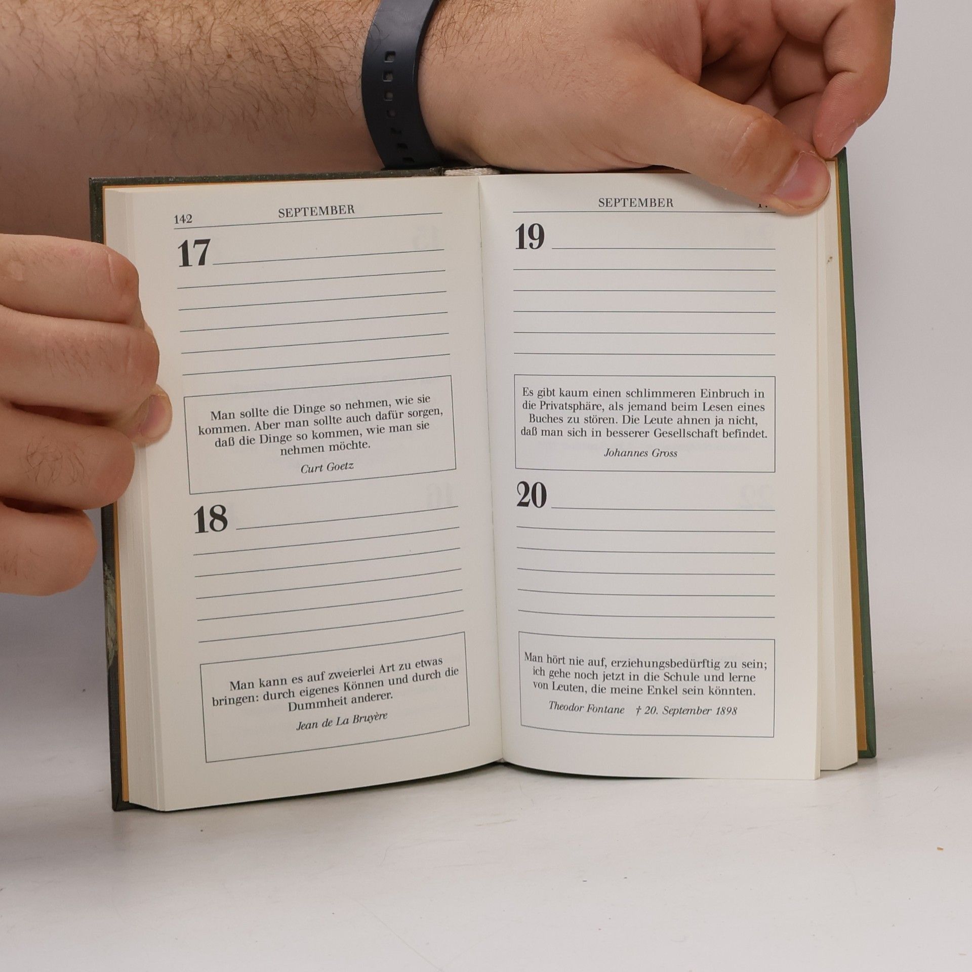 Georg von Turnitz Immerwährender Kalender für Literaturfreunde