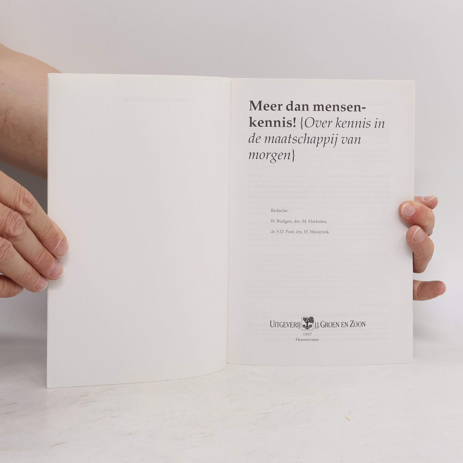 W. Budgen Meer dan mensenkennis