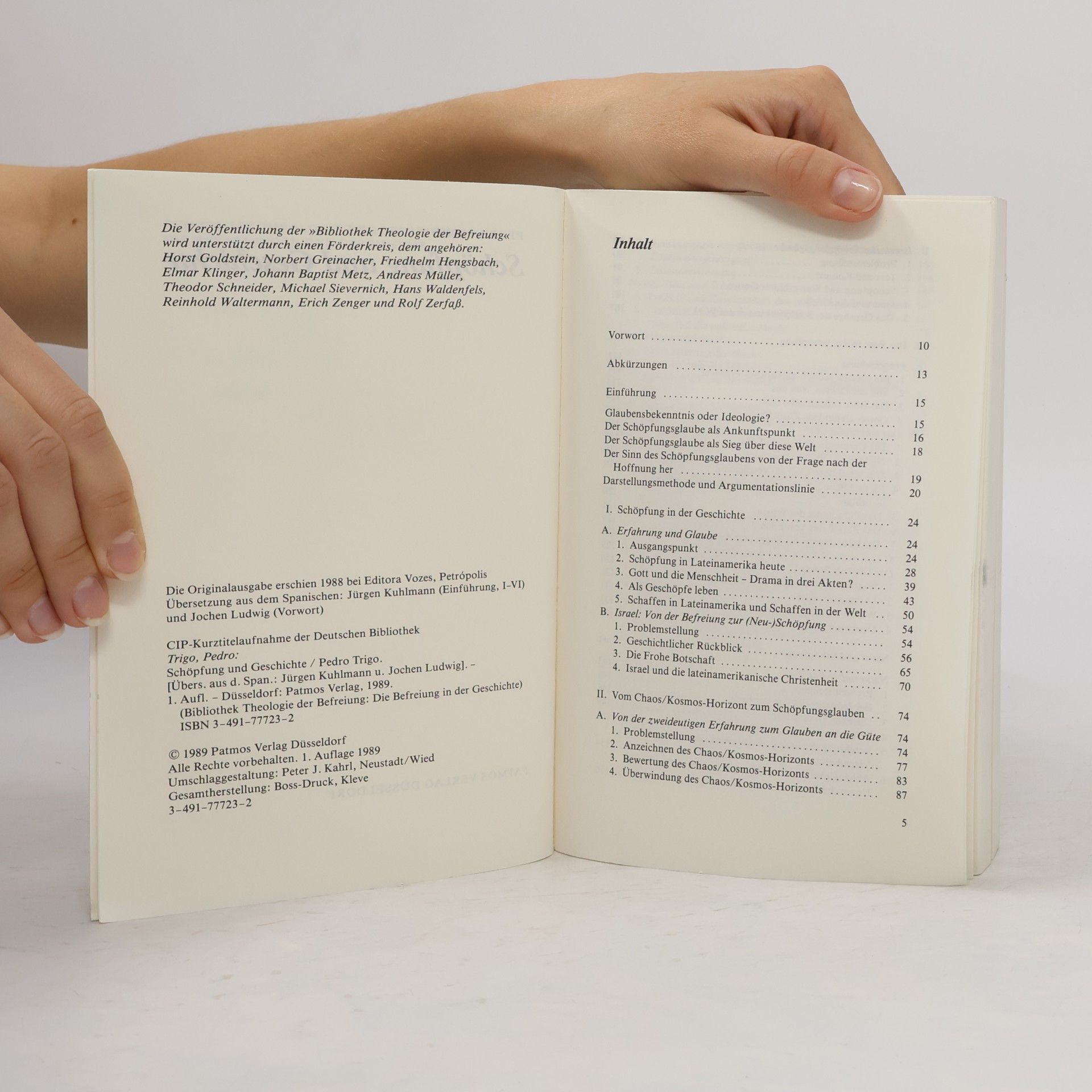 Pedro Trigo BThB Bibliothek Theologie der Befreiung: Schöpfung und Geschichte