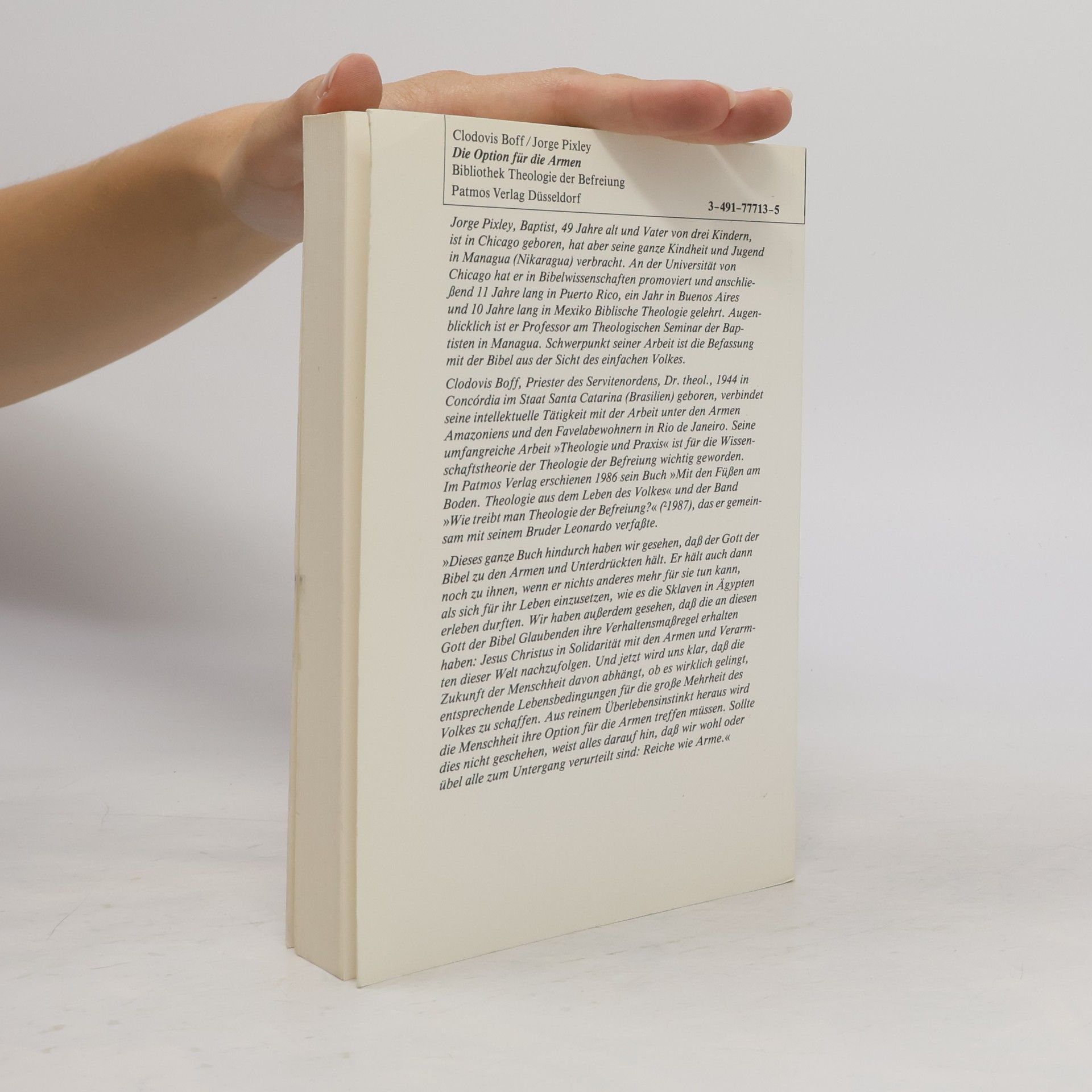 Clodovis Boff Bibliothek Theologie der Befreiung: Die Option für die Armen