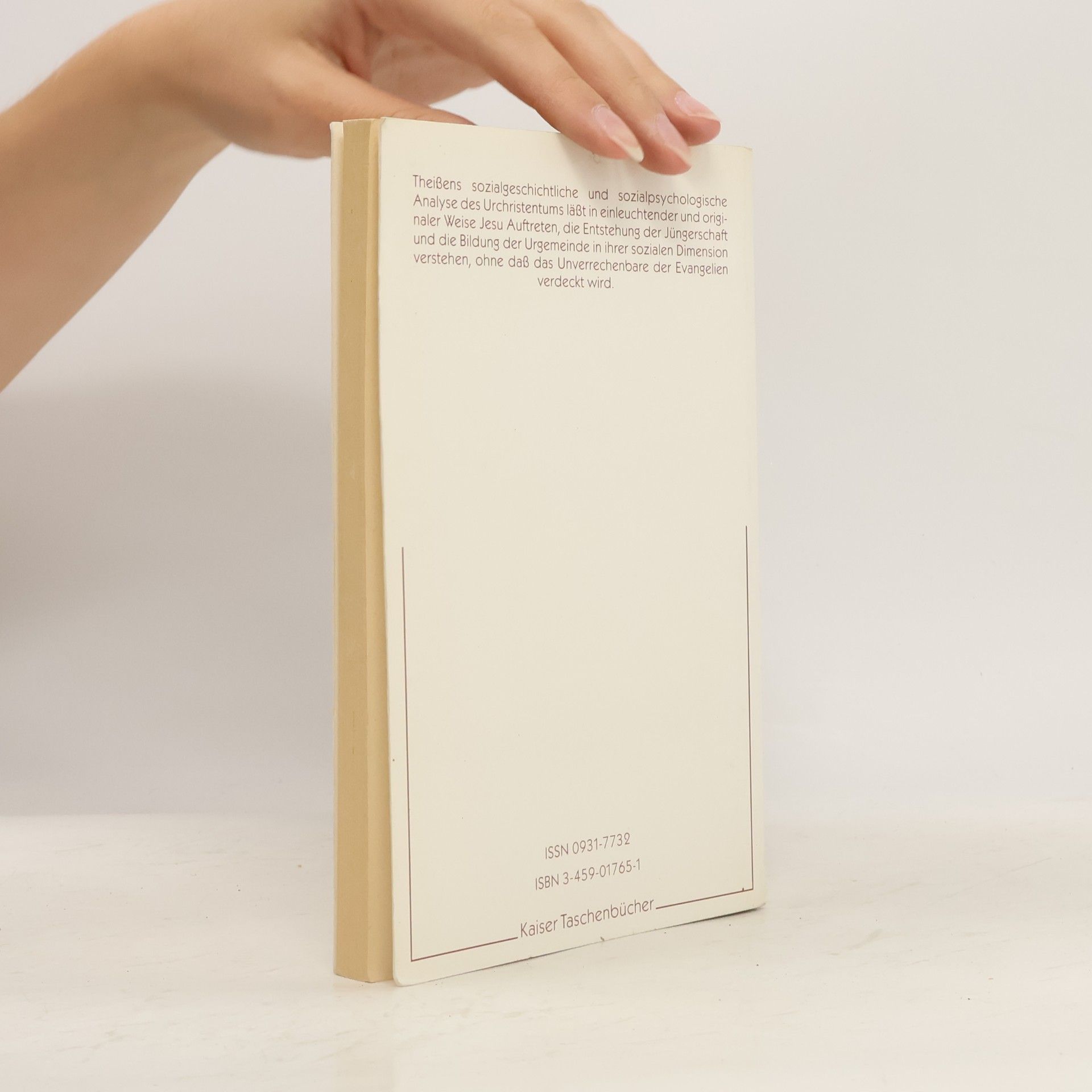 Gerd Theißen Soziologie der Jesusbewegung. Ein Beitrag zur Entstehung des Urchristentums