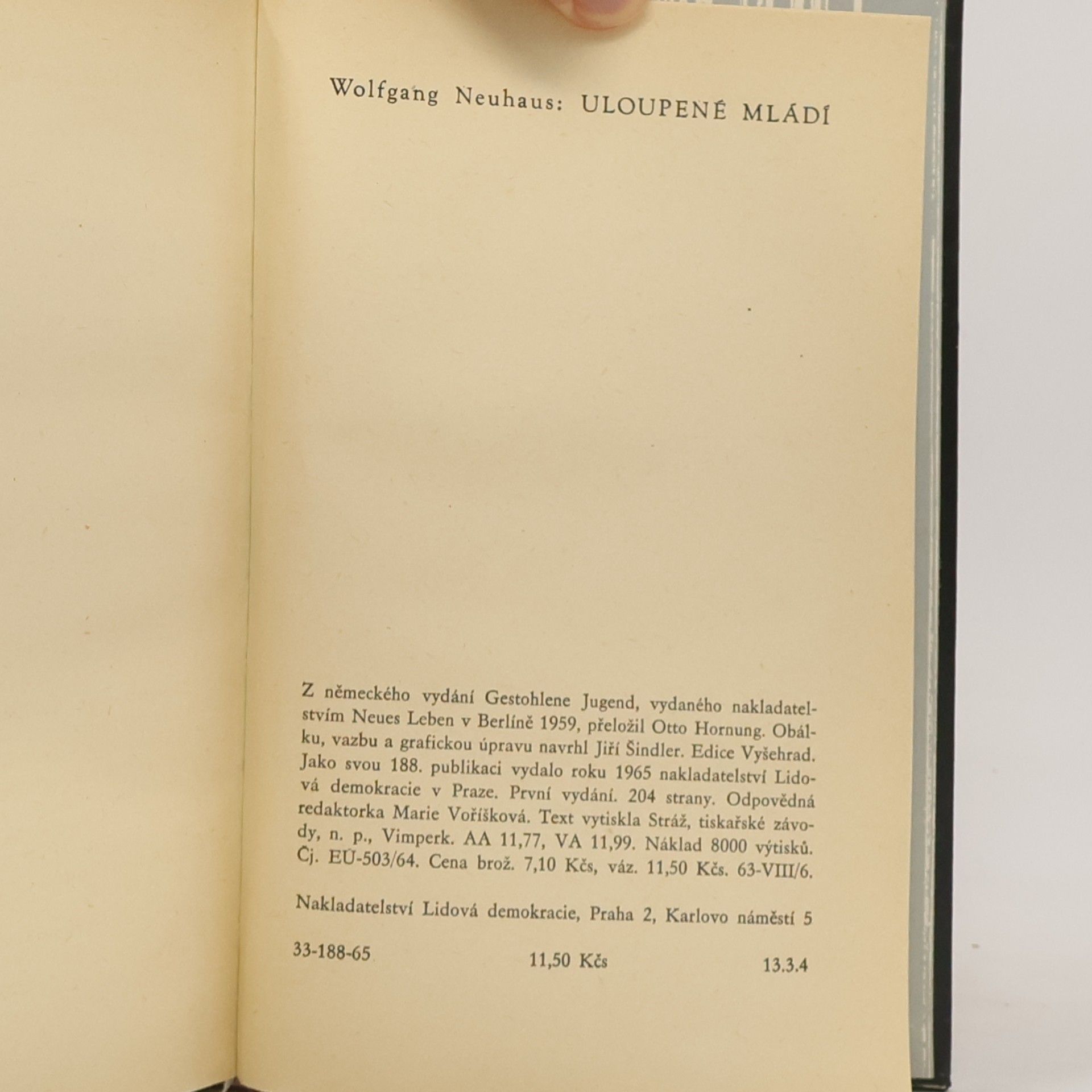 Wolfgang Neuhaus Uloupené mládí!