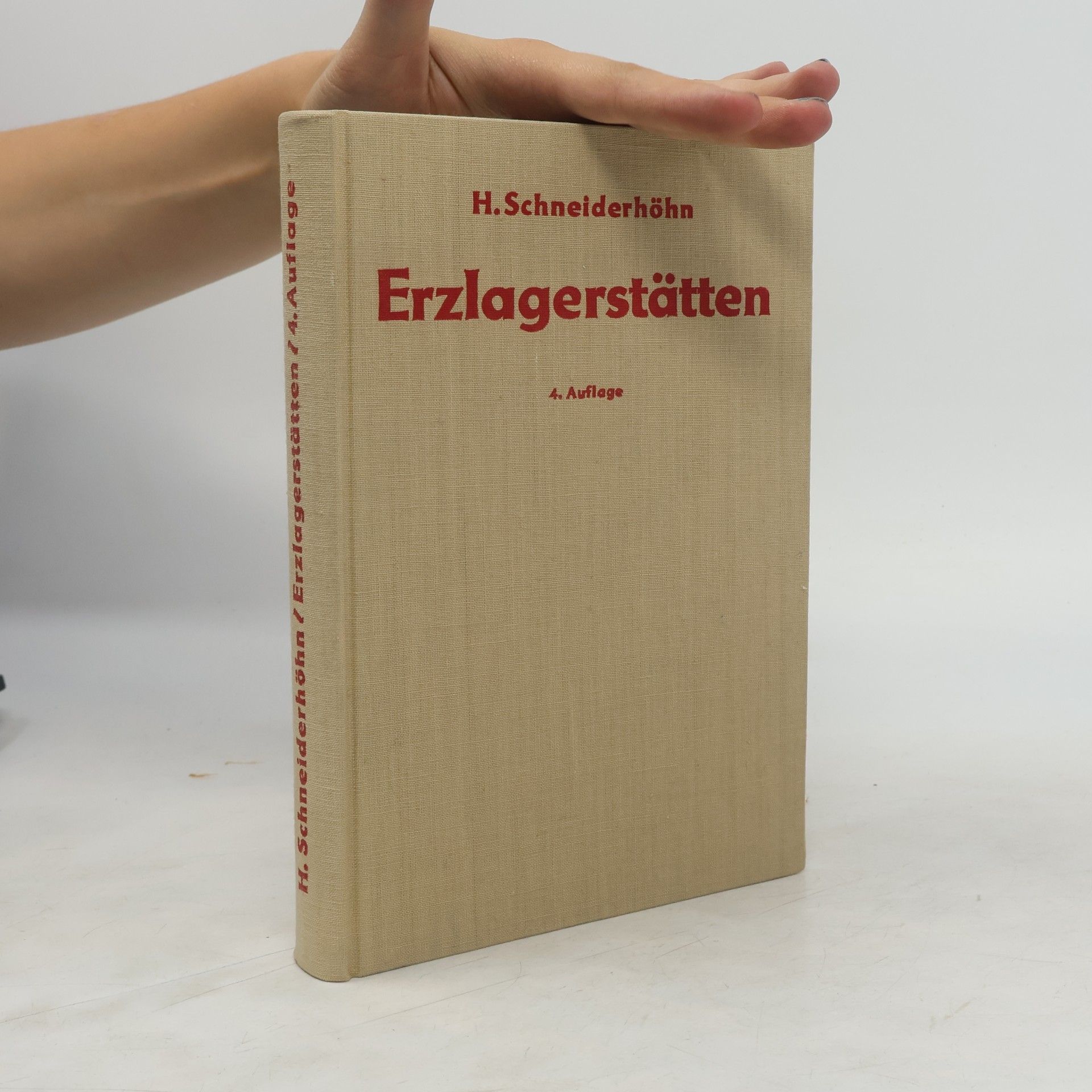H. Schneiderhöhn Erzlagerstätten