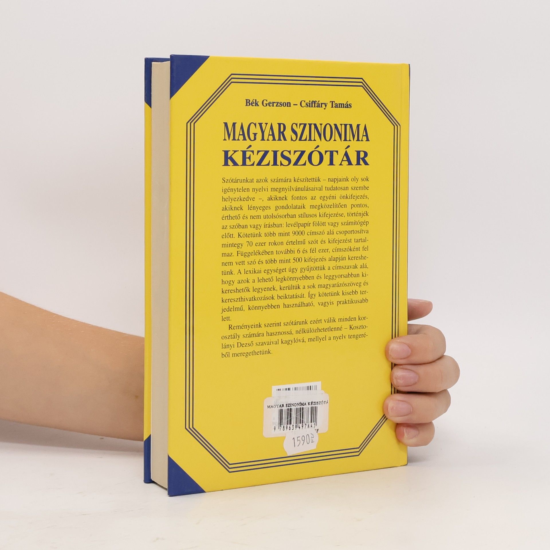 Gerzson Bék Magyar szinonima kéziszótár