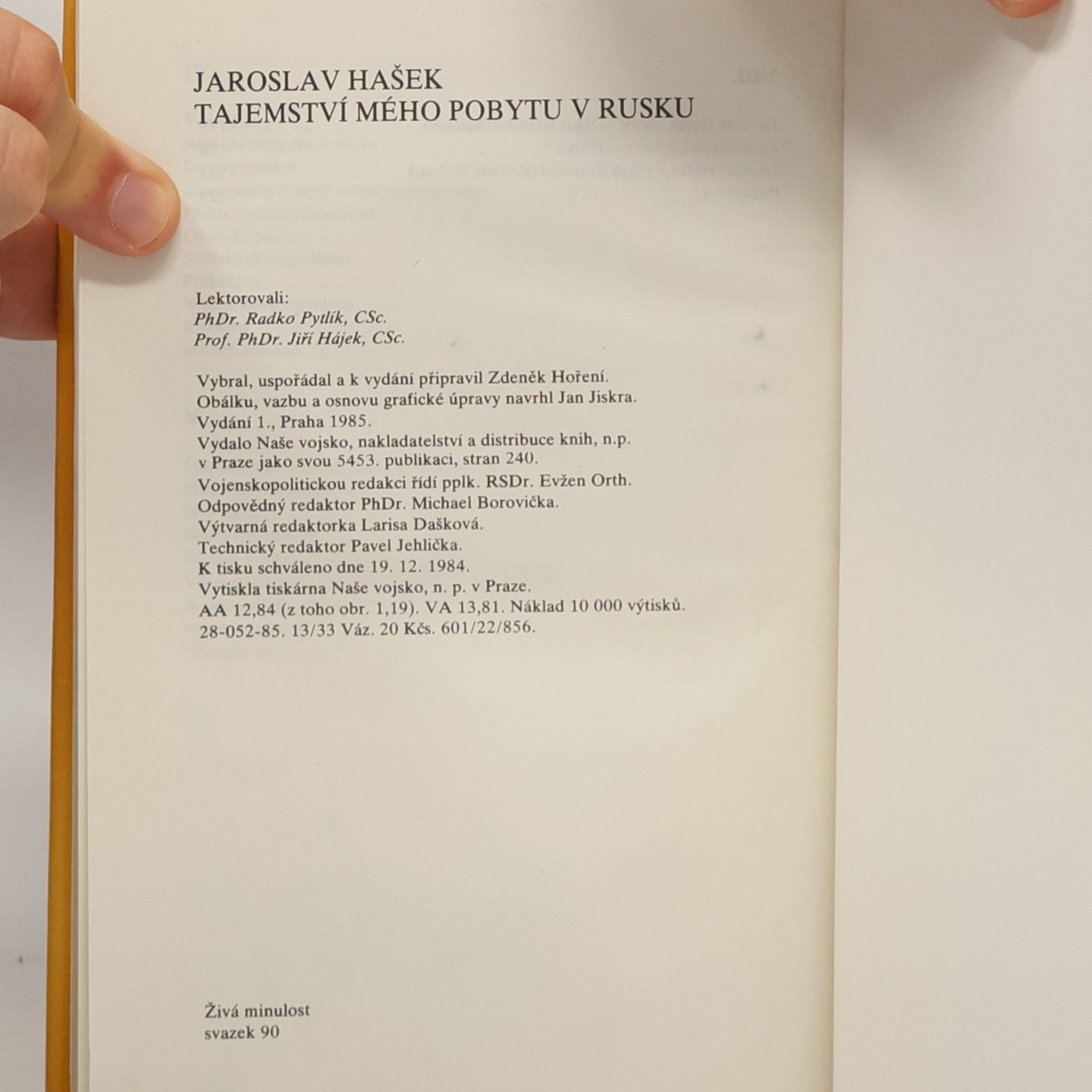 Jaroslav Hašek Tajemství mého pobytu v Rusku