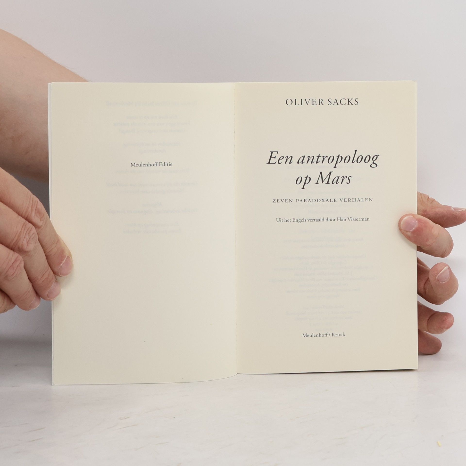 Oliver Wolf Sacks Een antropoloog op Mars