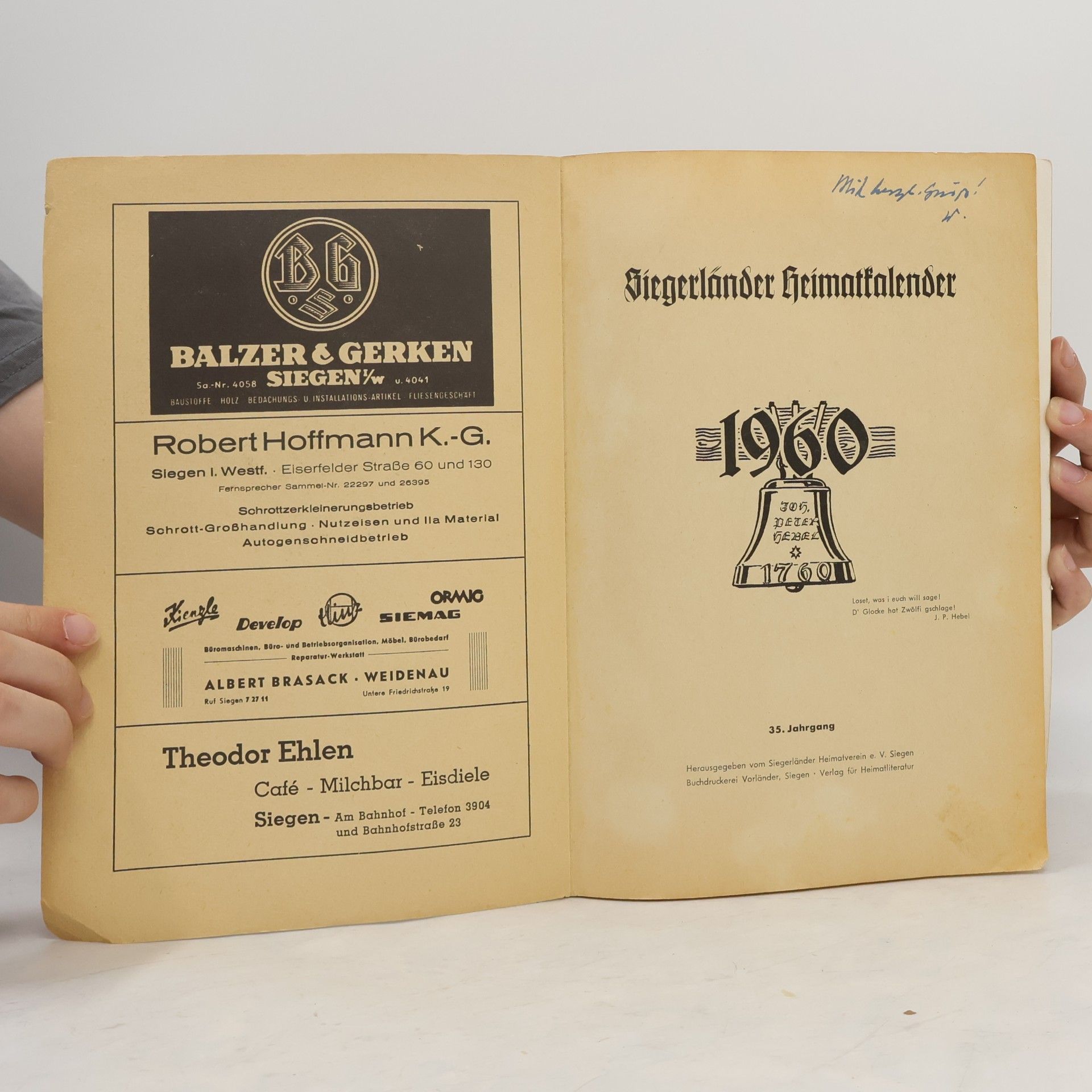 kolektiv Siegerländer Heimatkalender 1960