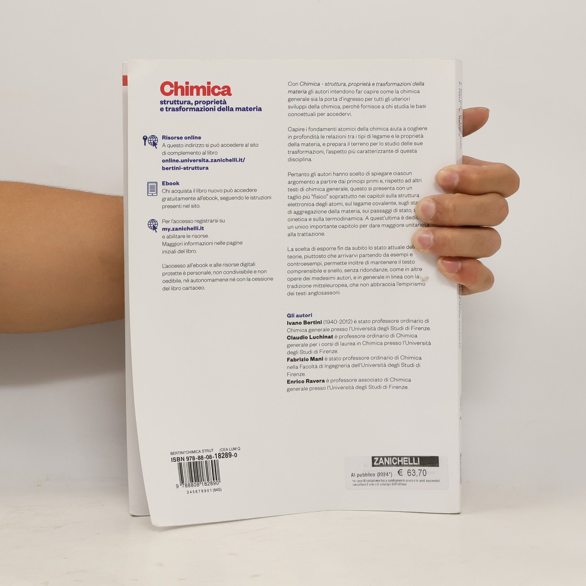 Ivano Bertini Chimica generale. Struttura, proprietà e trasformazioni della materia. Con e-book
