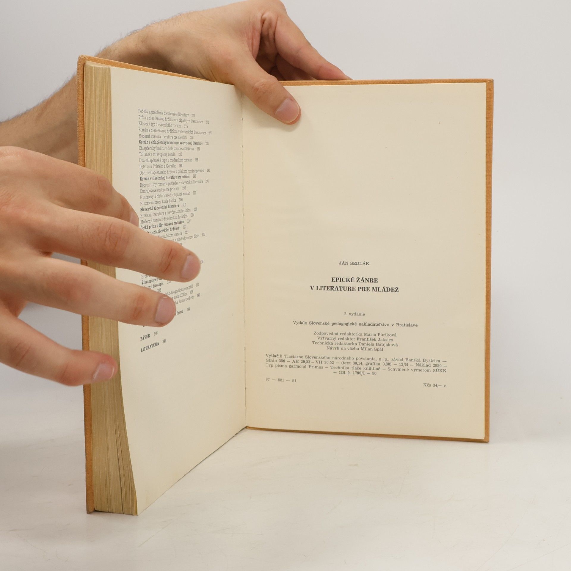Jan Sedlák Epické žánre v literatúre pre mládež