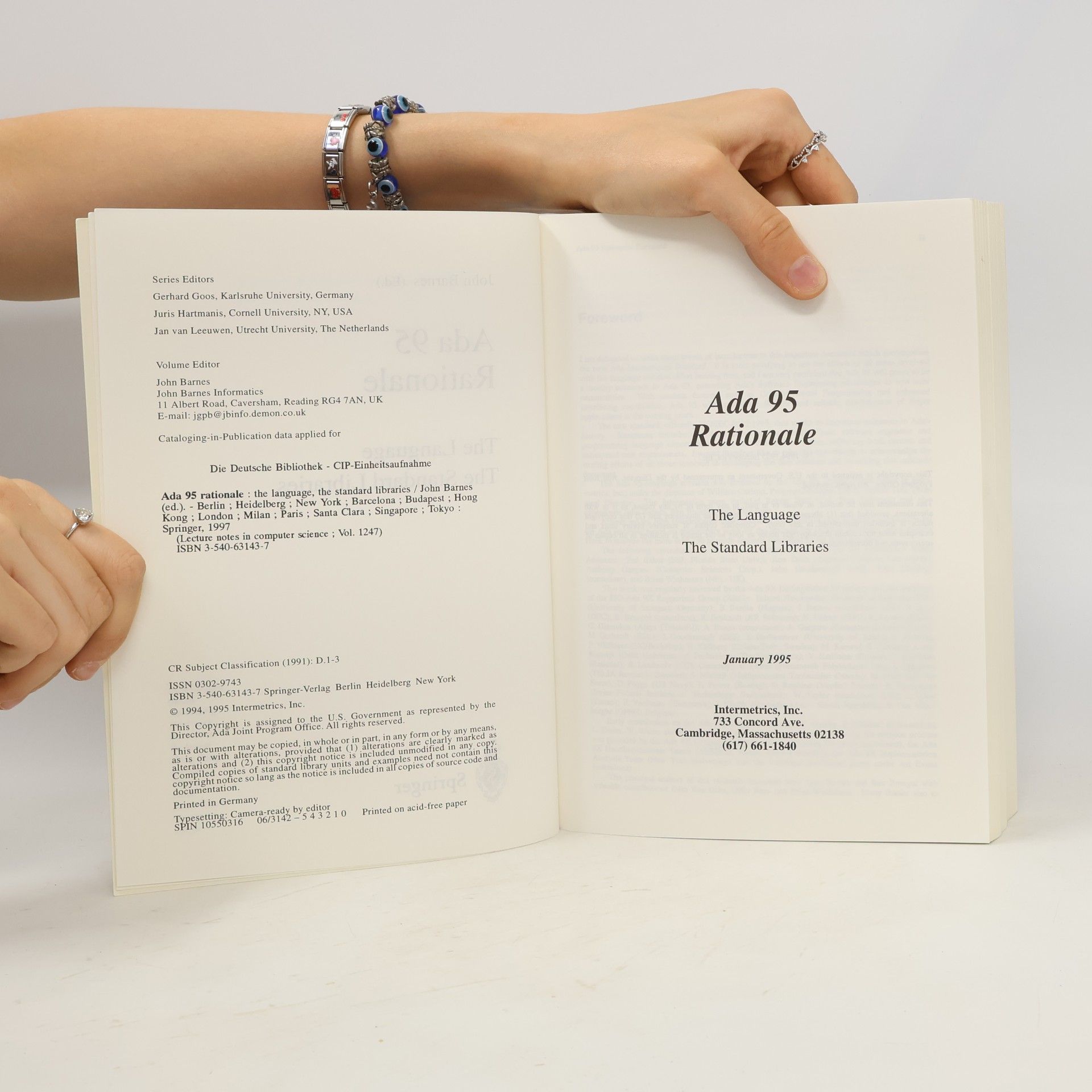 John Barnes Lecture Notes in Computer Science - 1247: Ada 95 Rationale