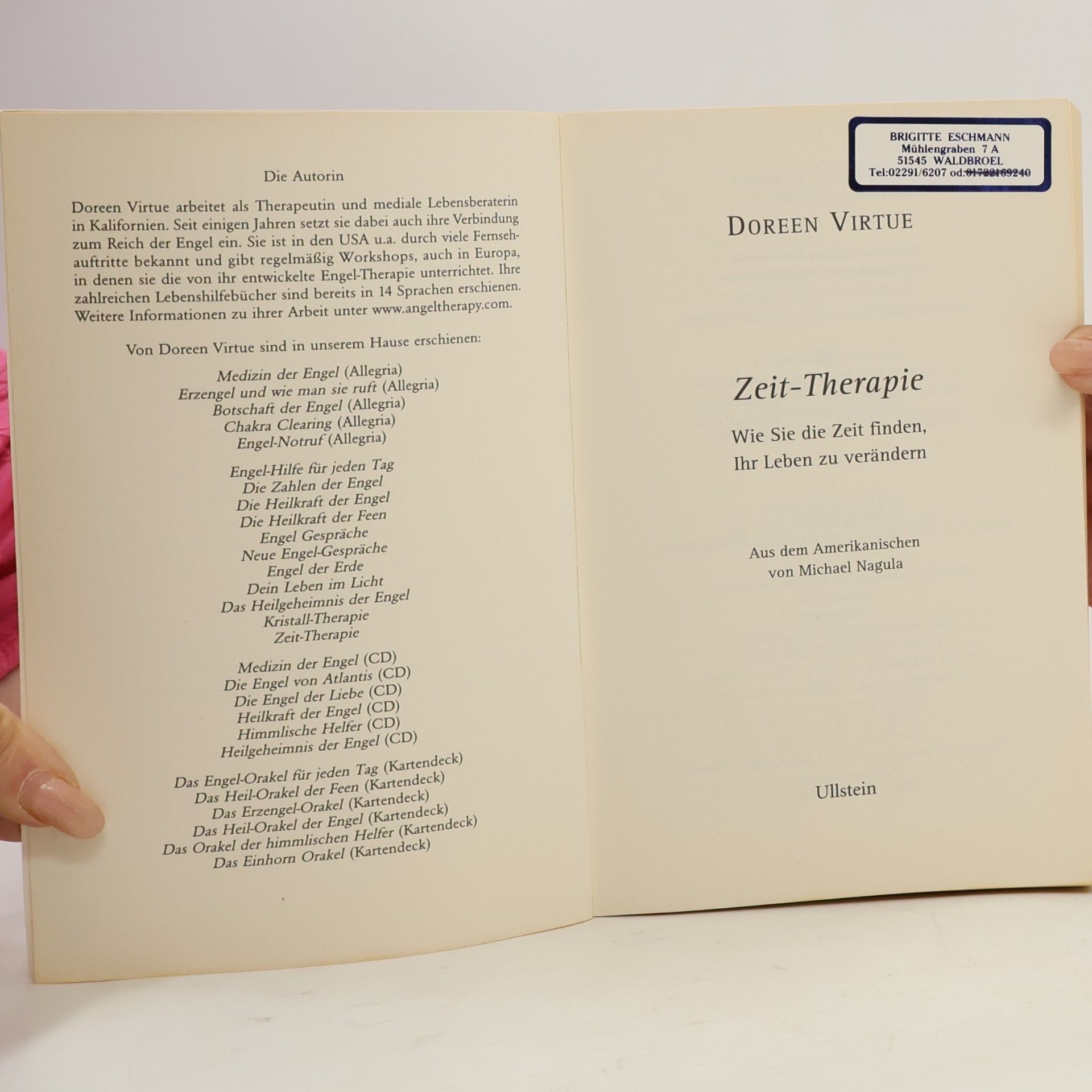 Doreen Virtue Zeit-Therapie