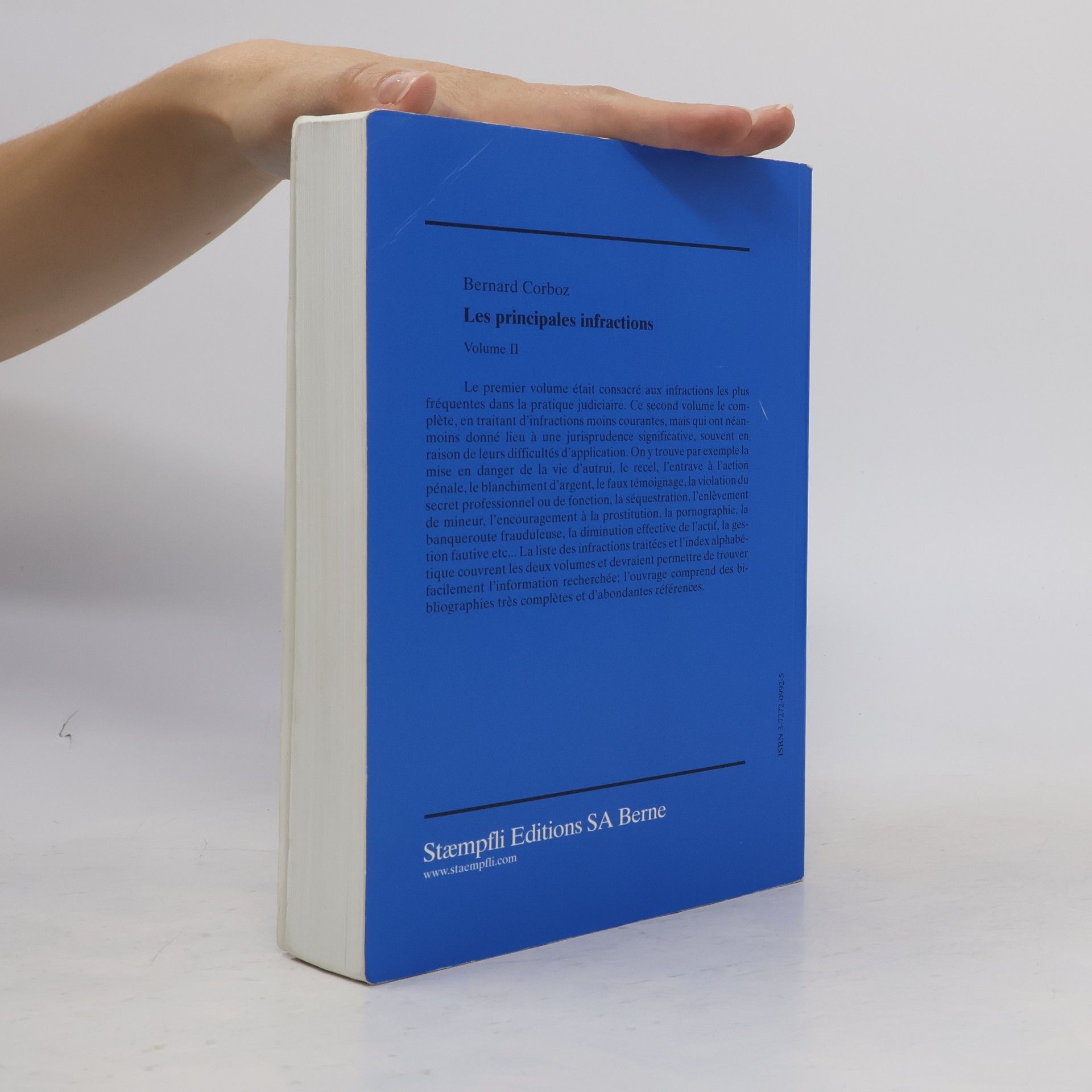 Bernard Corboz Les principales infractions II