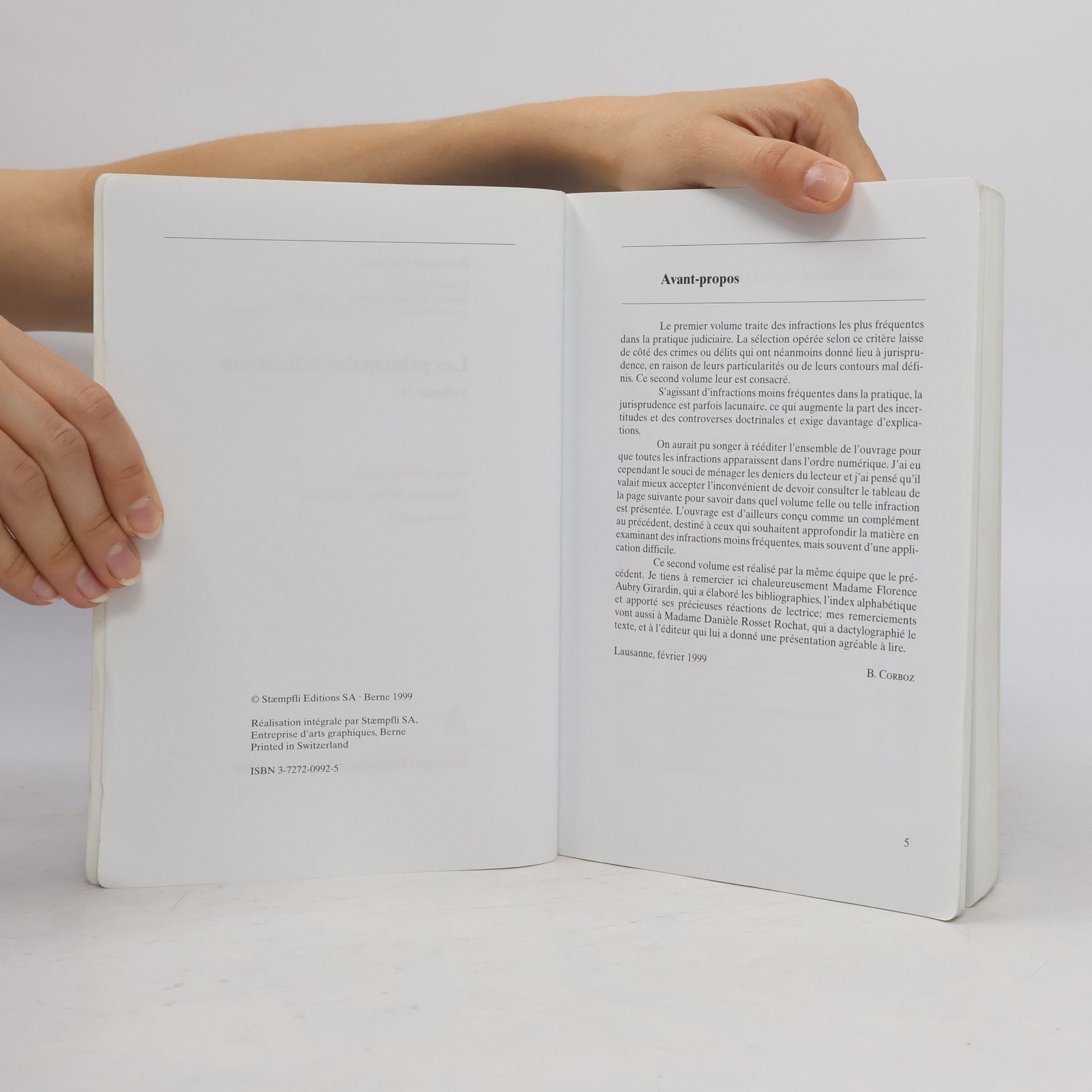 Bernard Corboz Les principales infractions II