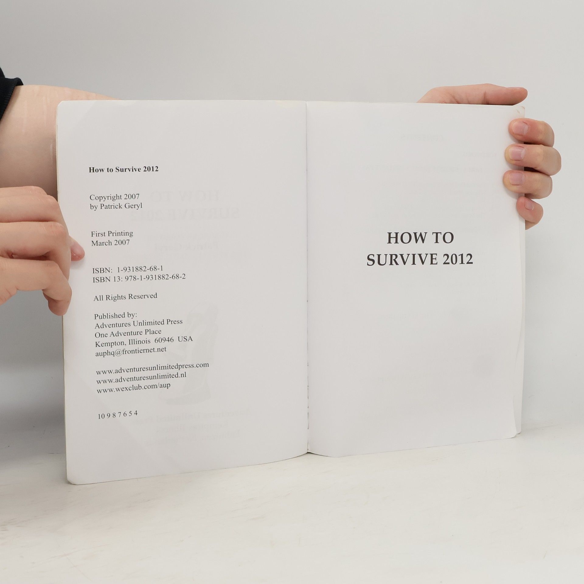Patrick Geryl How to Survive 2012