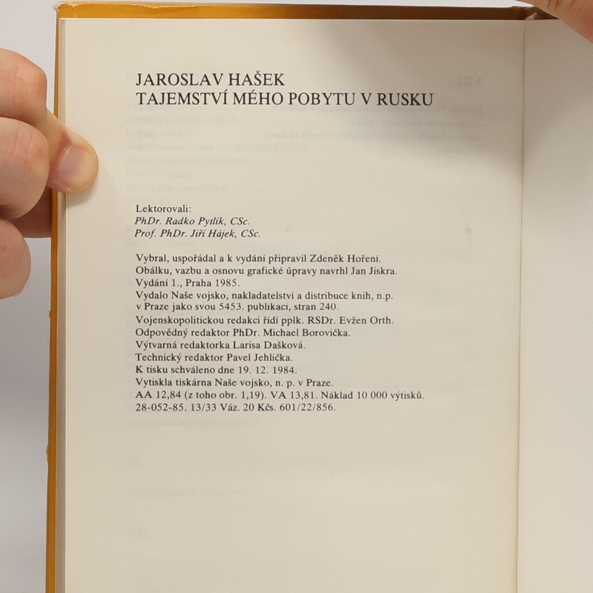 Jaroslav Hašek Tajemství mého pobytu v Rusku