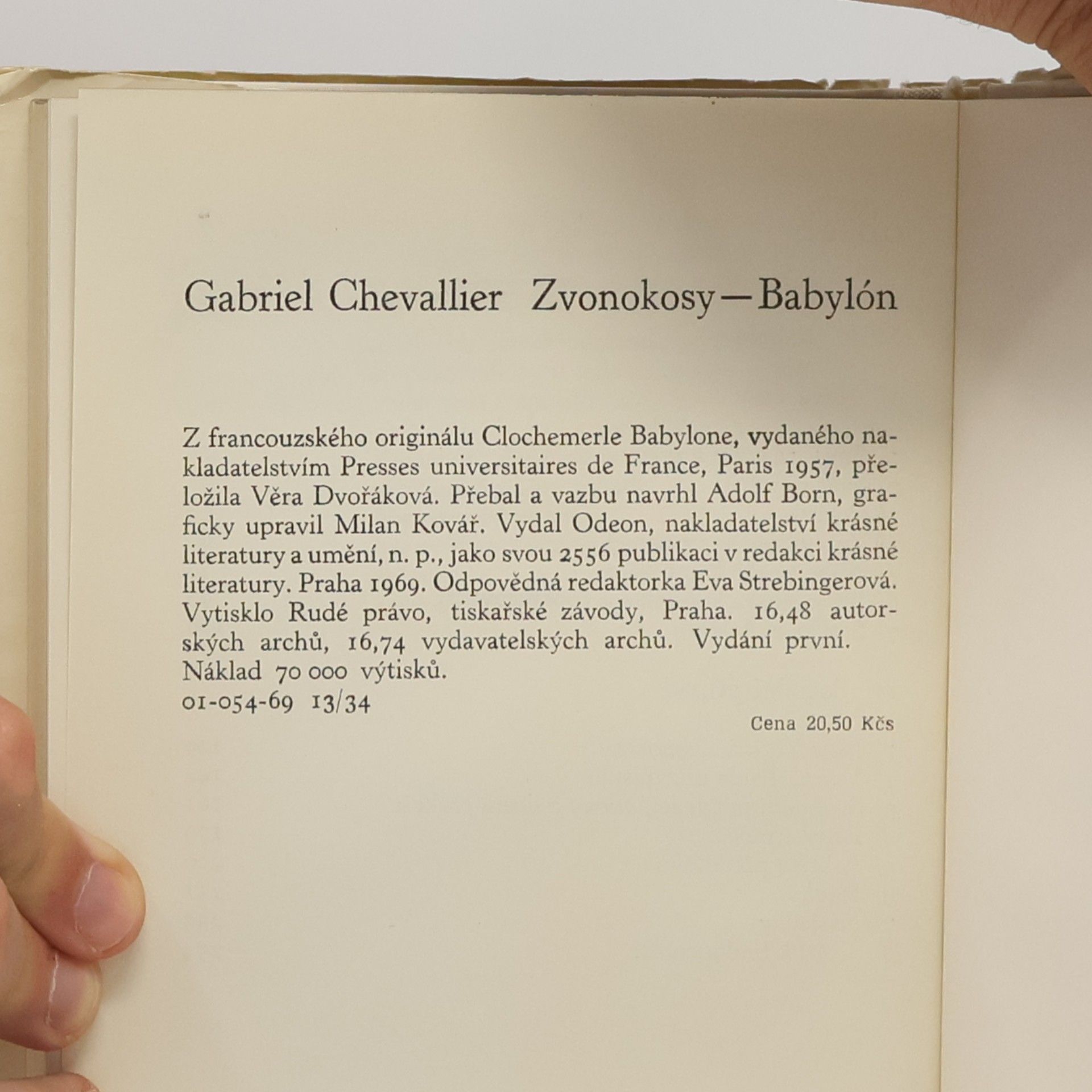 Gabriel Chevallier Zvonokosy II. Babylón