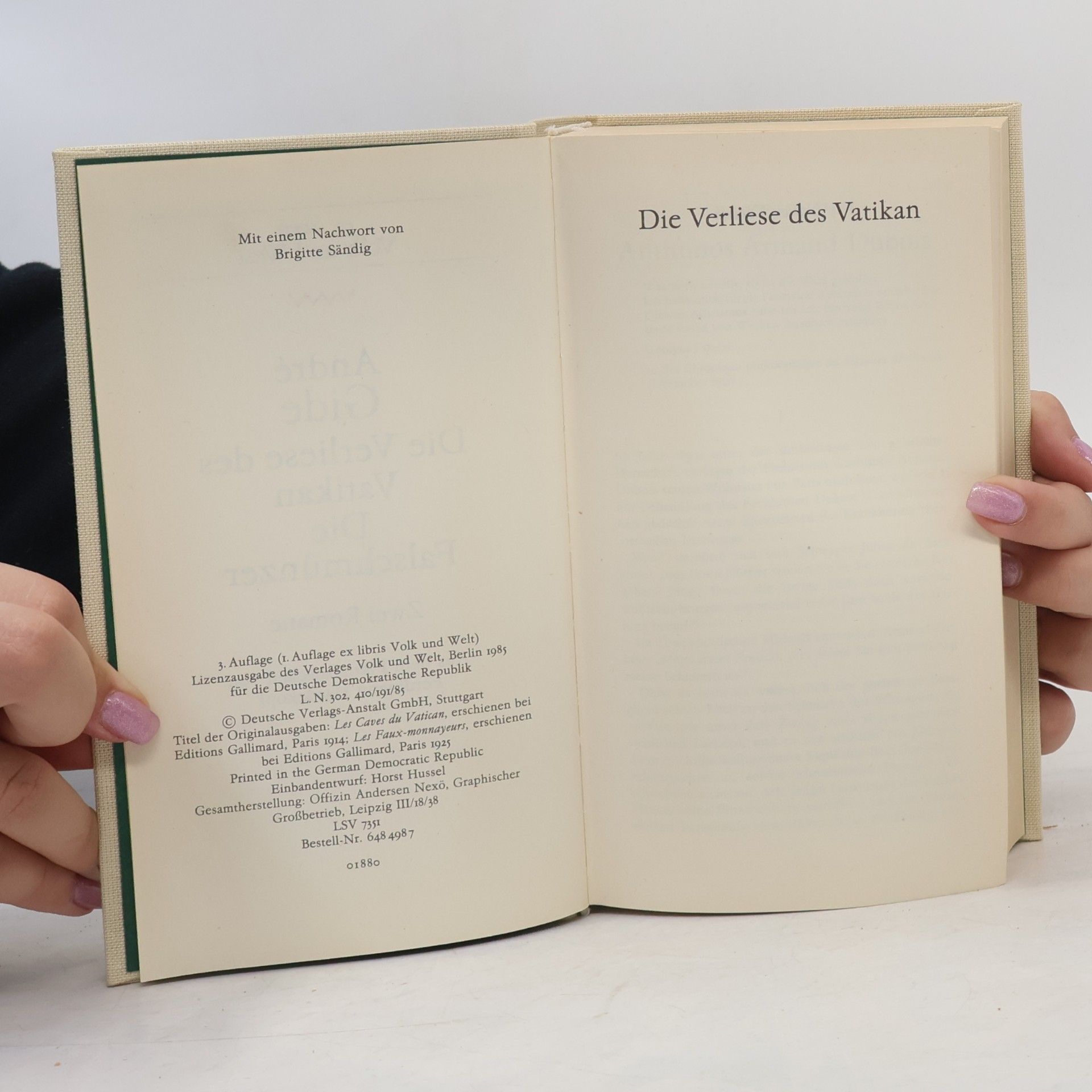André Gide Die Verliese des Vatikan