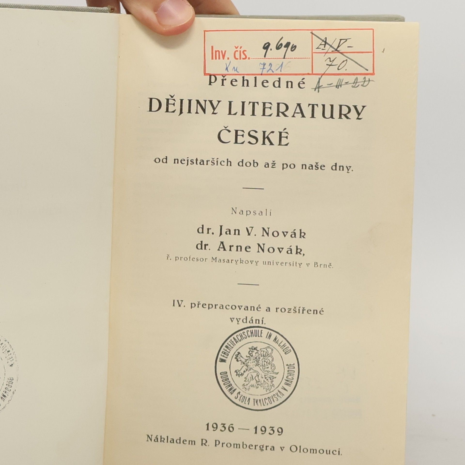 Jan Novák Přehledné dějiny literatury české
