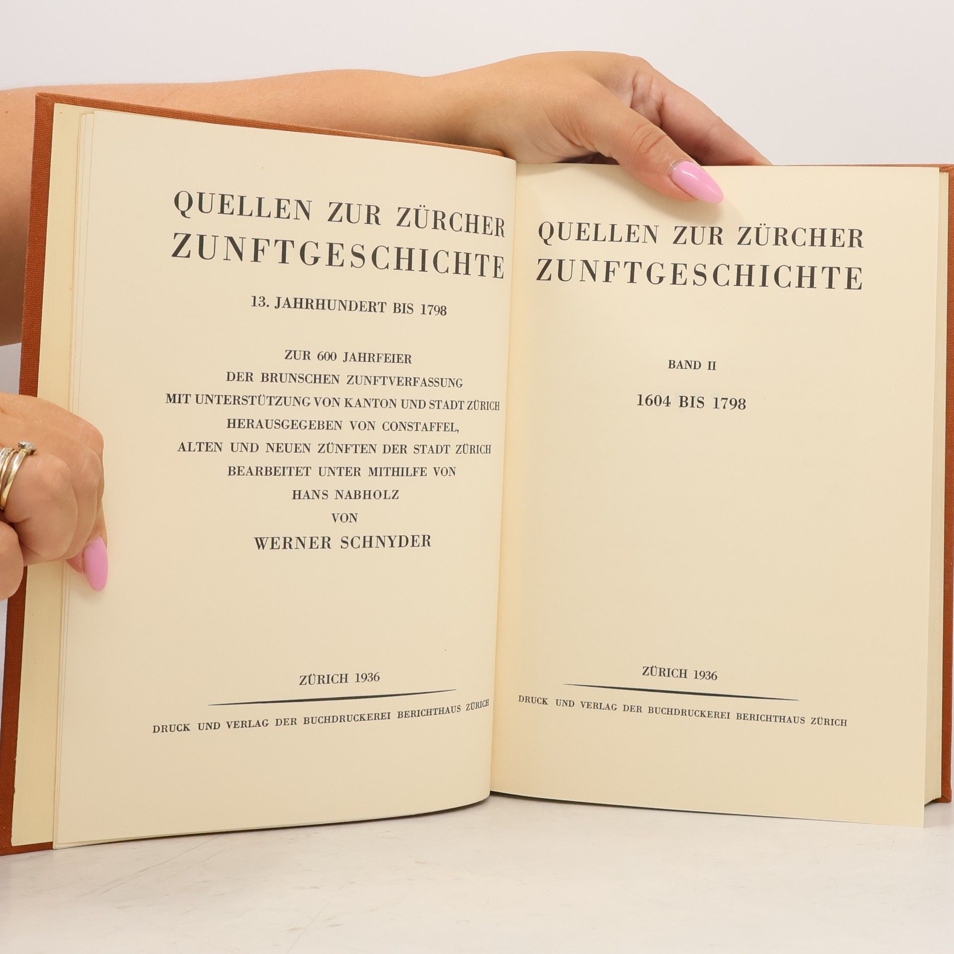 kolektiv Quellen zur Zürcher zunftgeschichte II. 1604-1798