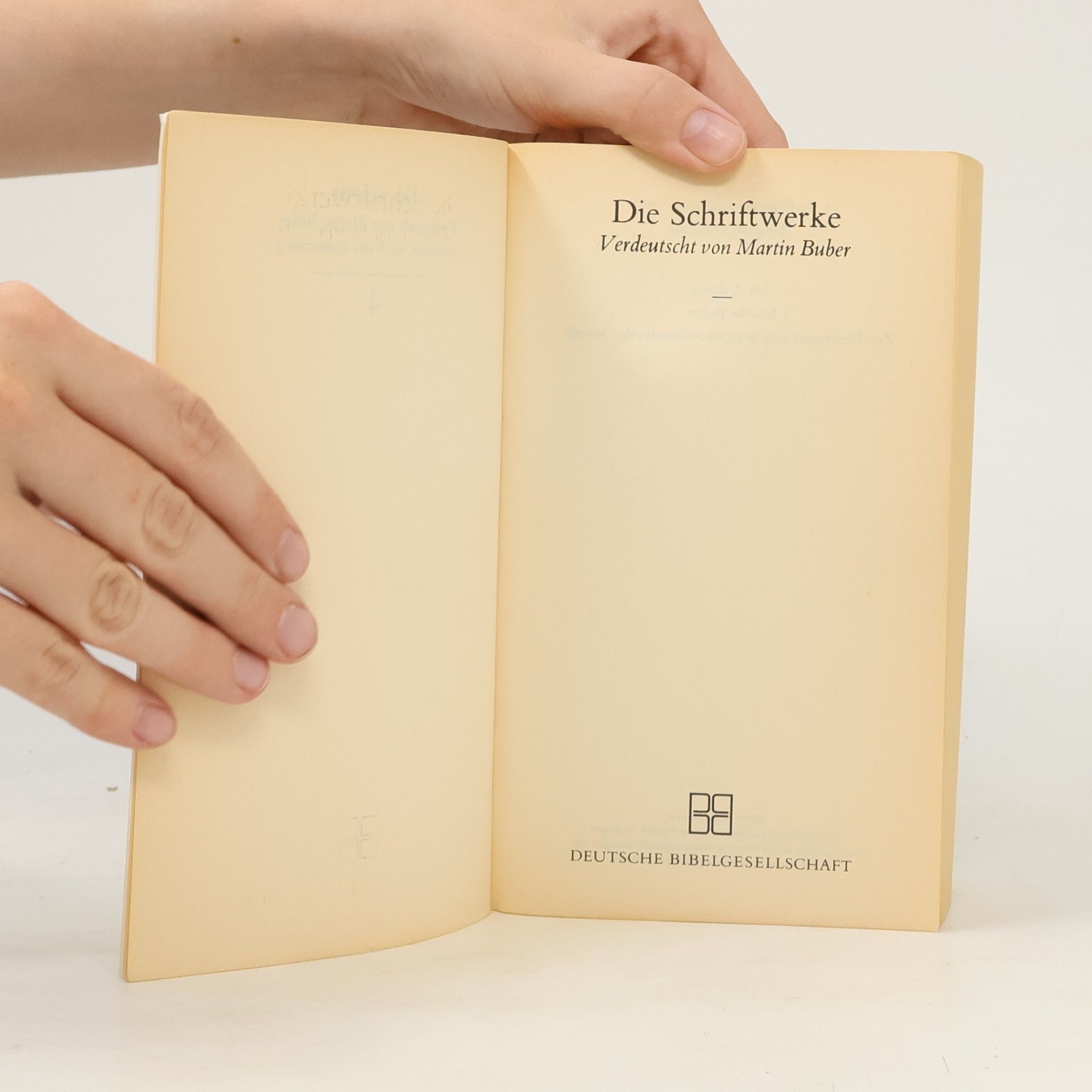 Martin Buber Die Schriftwerke 4