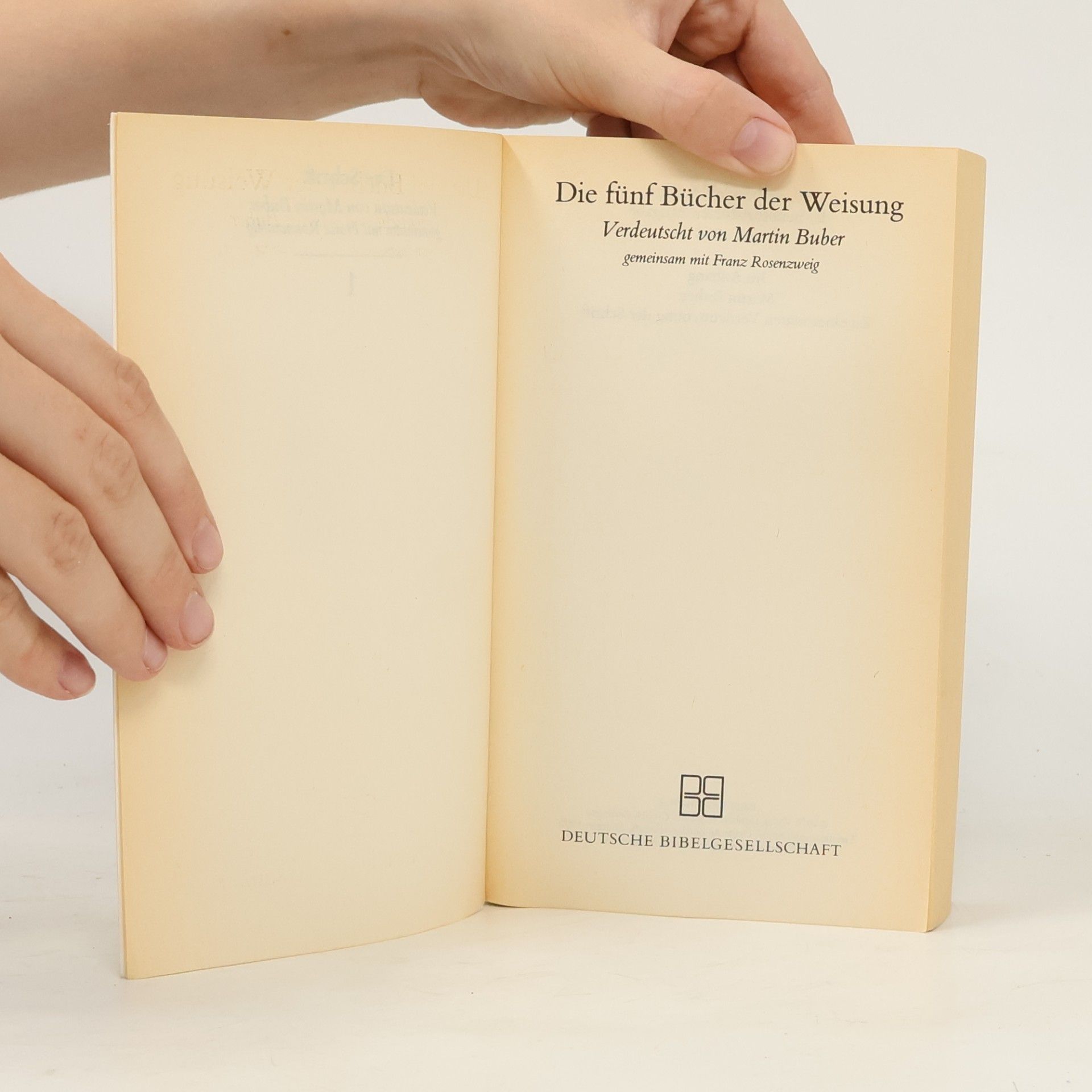Martin Buber Die fünf Bücher der Weisung