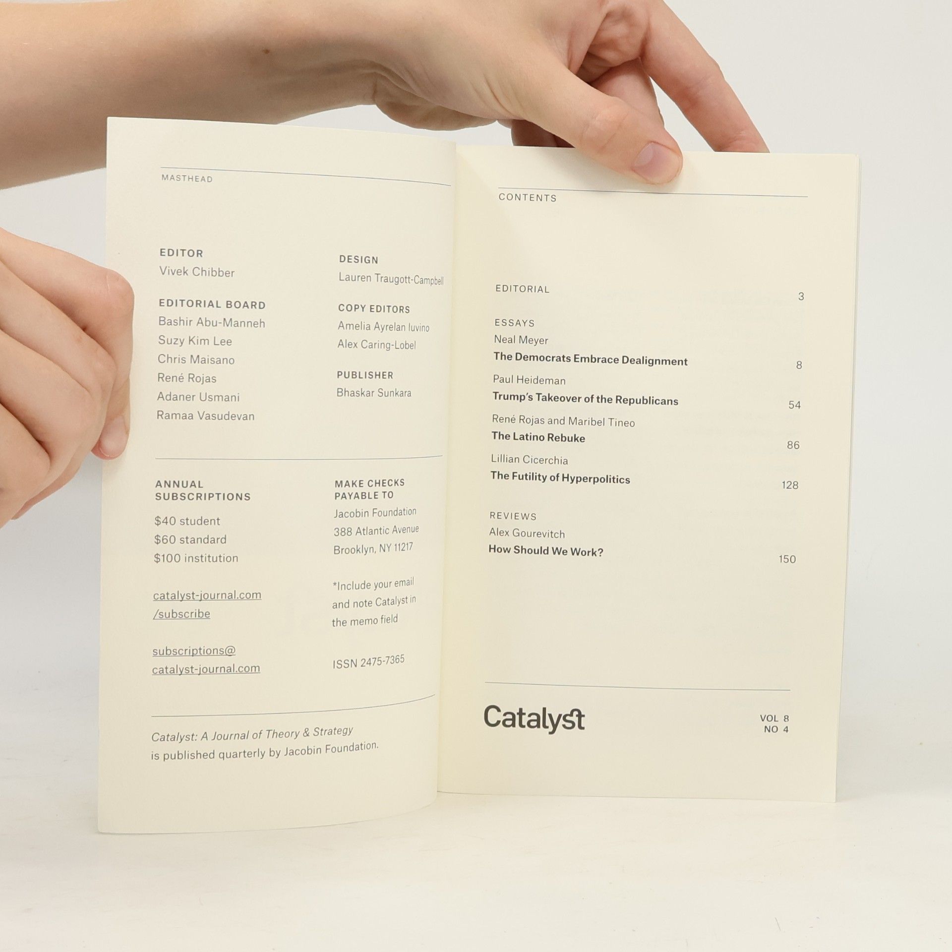 Kolektiv autorů Catalyst. Vol. 8. No. 4
