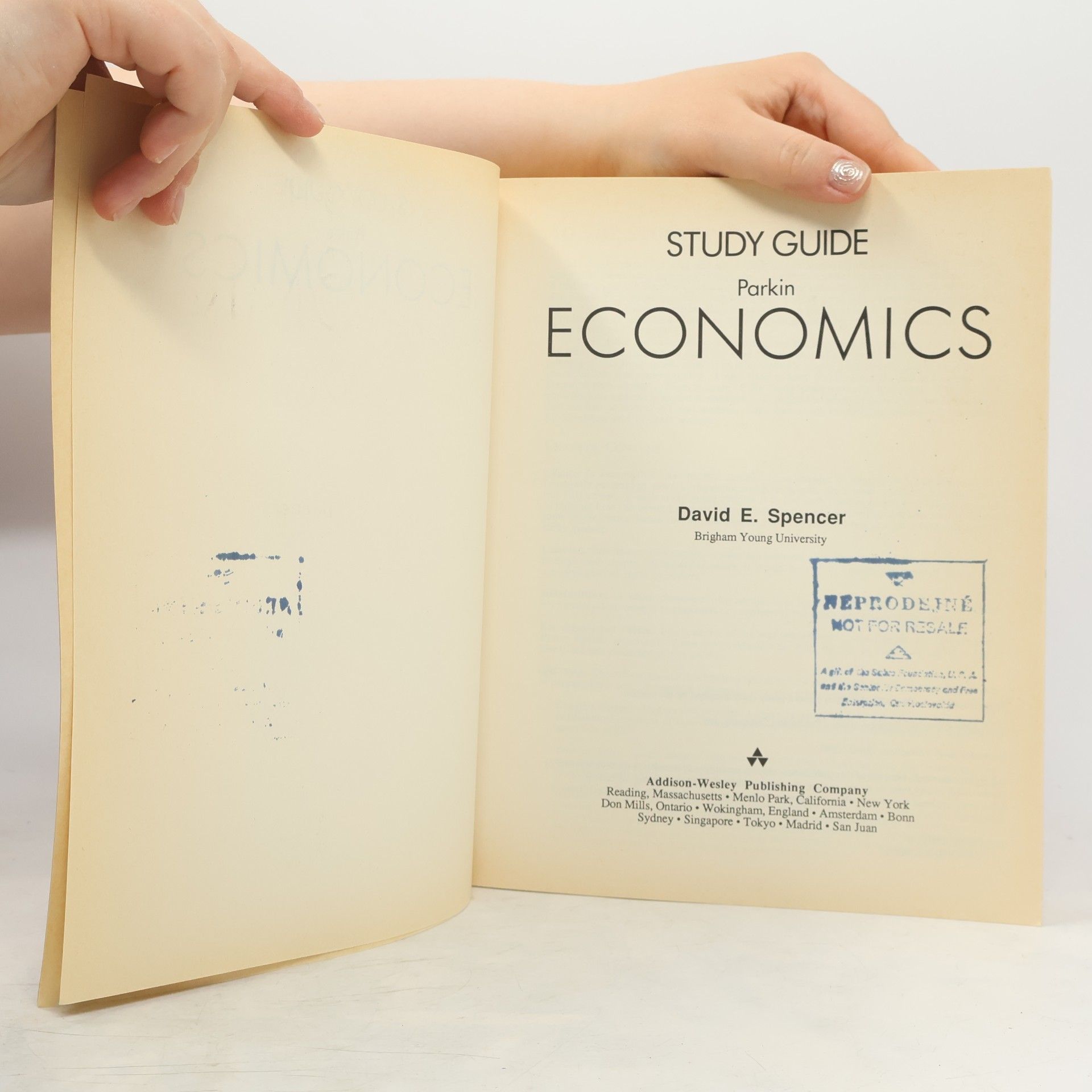 David E. Spencer Study Guide. Parkin Economics
