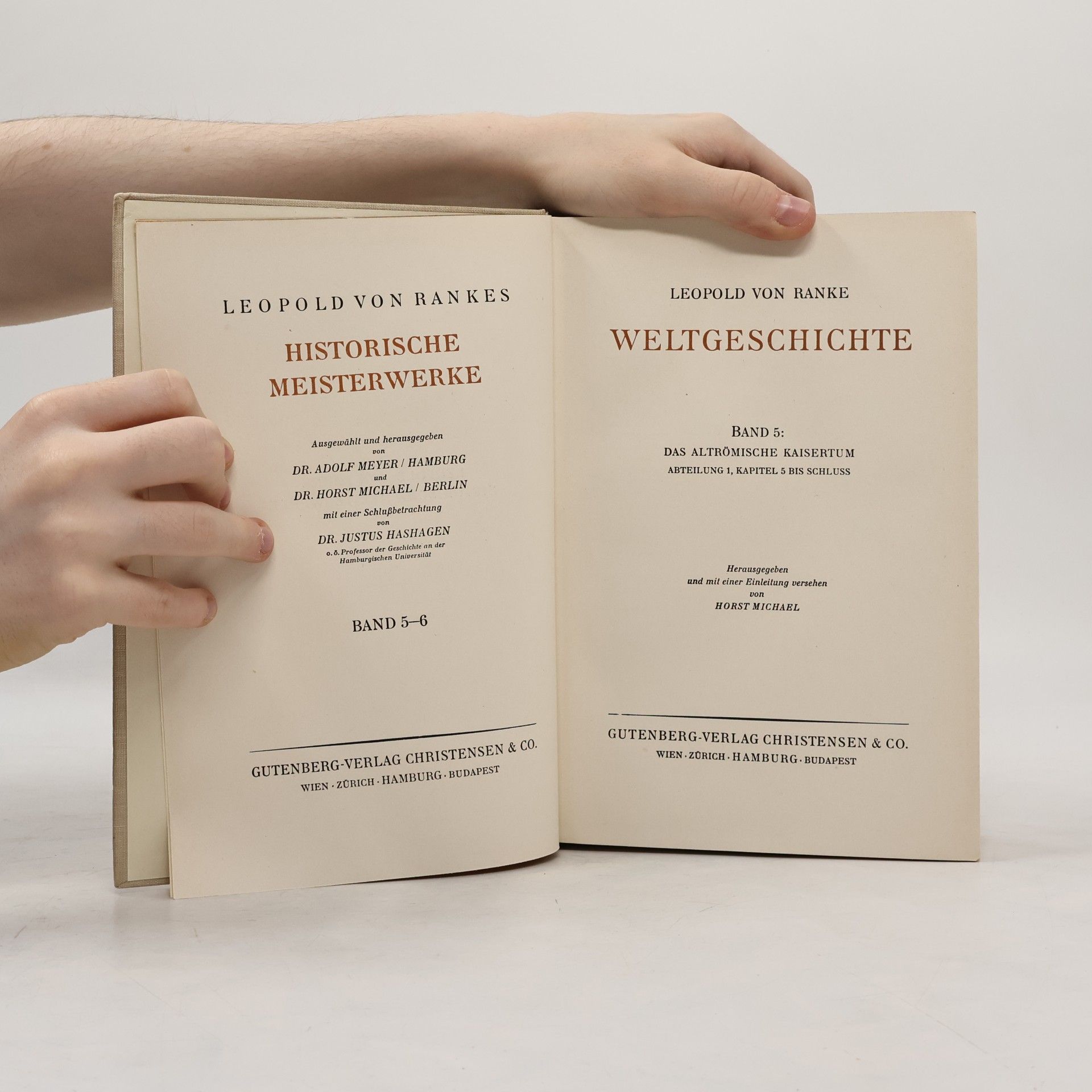 Leopold von Ranke Weltgeschichte Band 5. Historische Meisterwerke