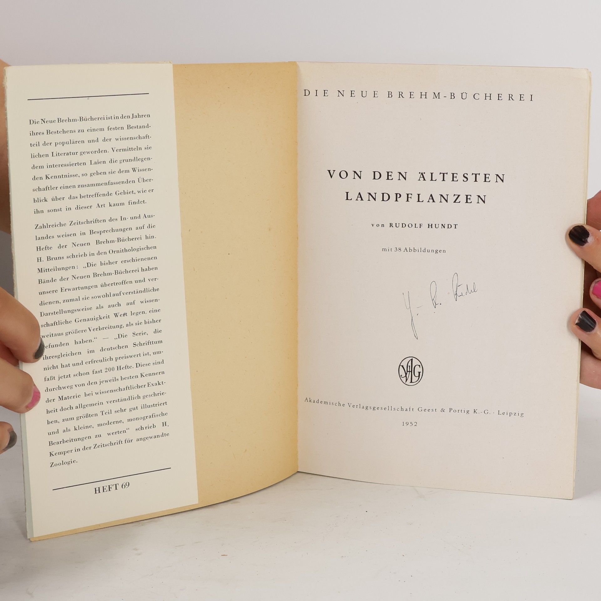 Rudolf Hundt Von den ältesten Landpflanzen
