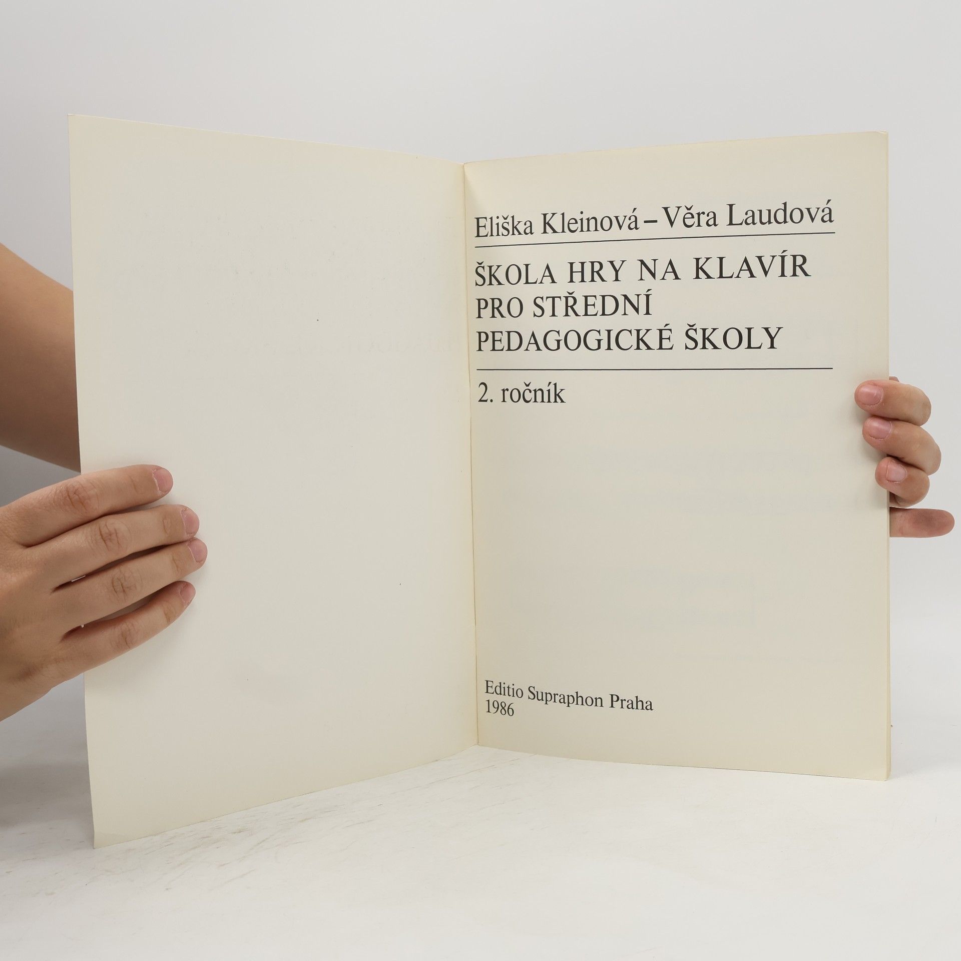 Eliška Kleinová Klavírní škola pro střední pedagogické školy. 2. ročník