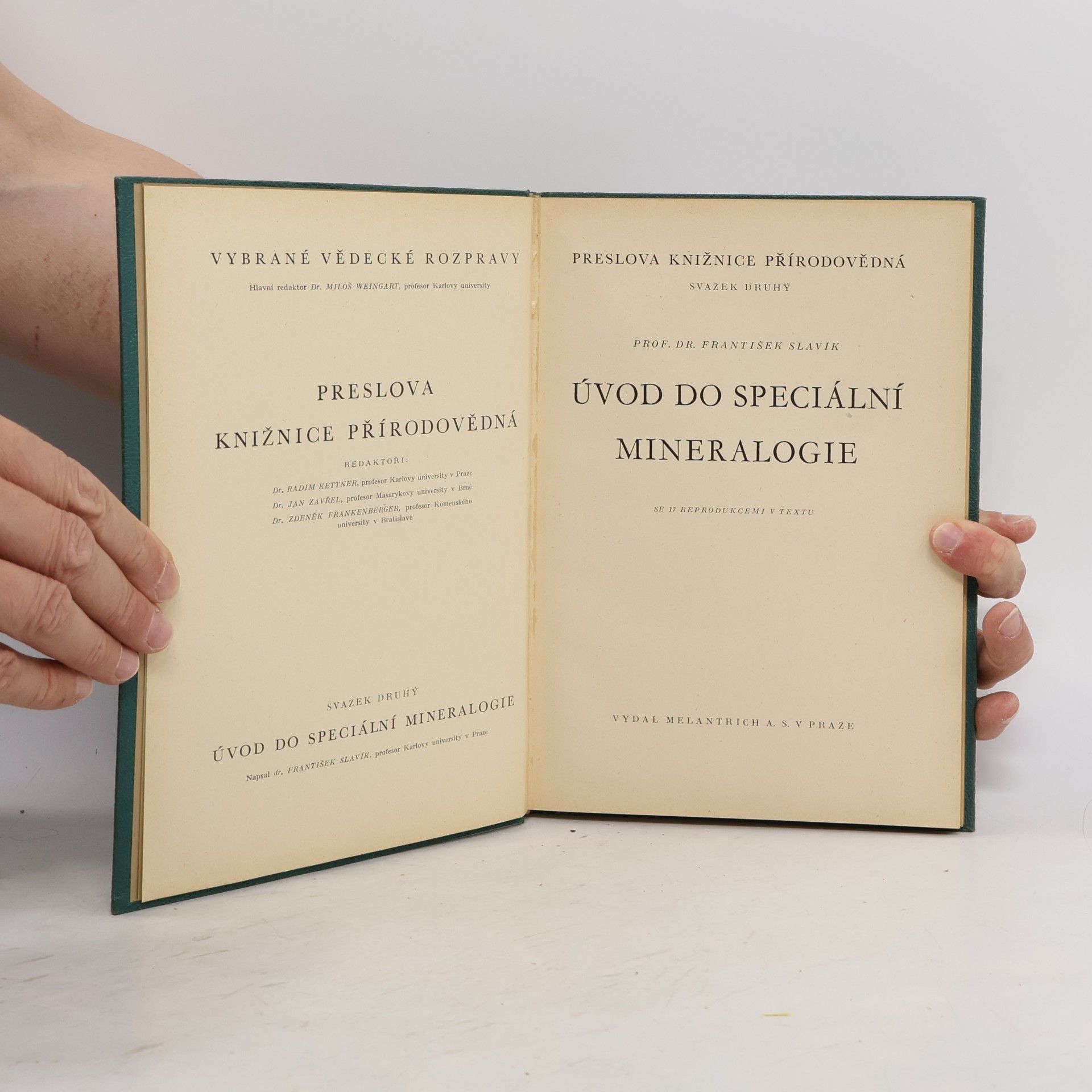 František Slavík Úvod do speciální mineralogie