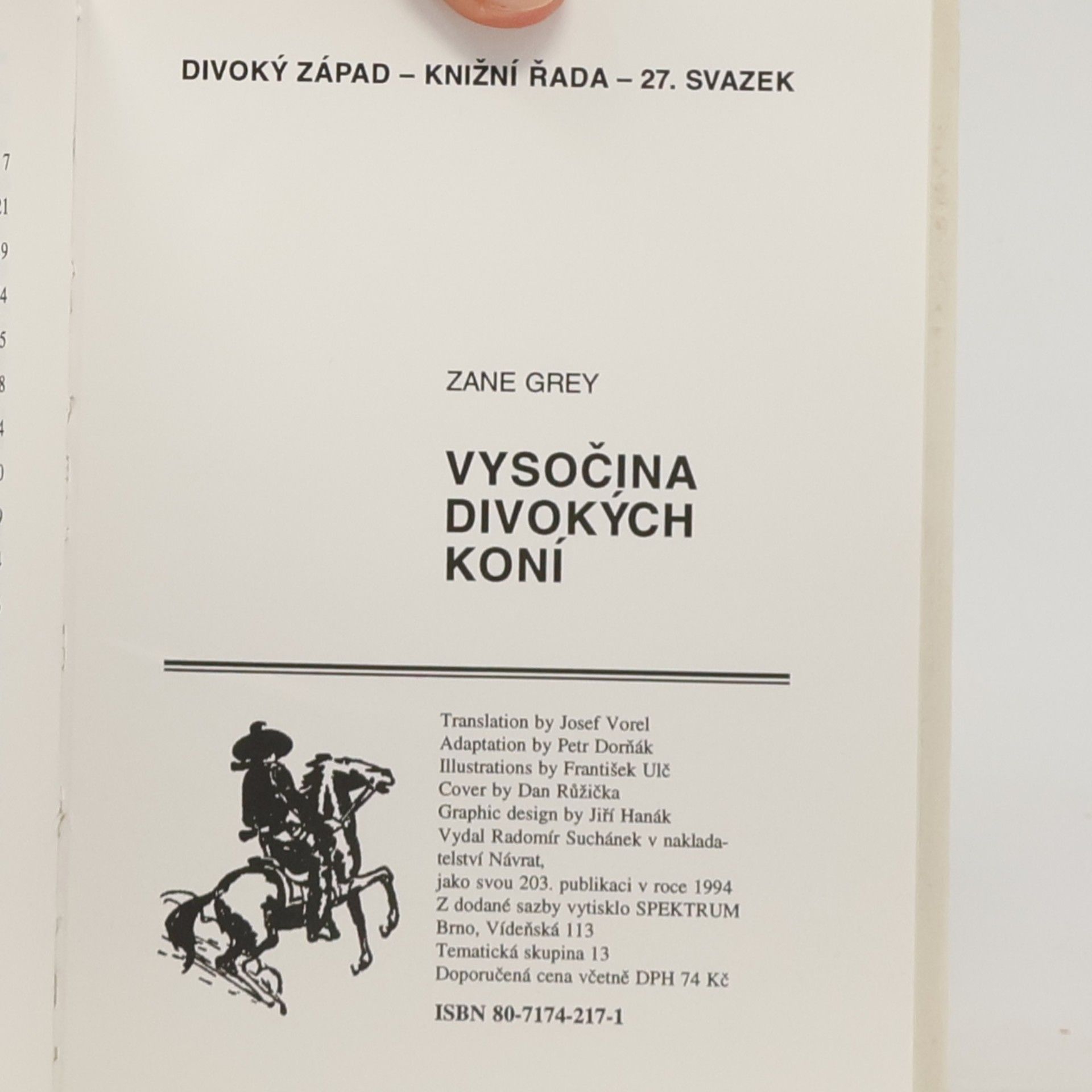 Zane Grey Vysočina divokých koní