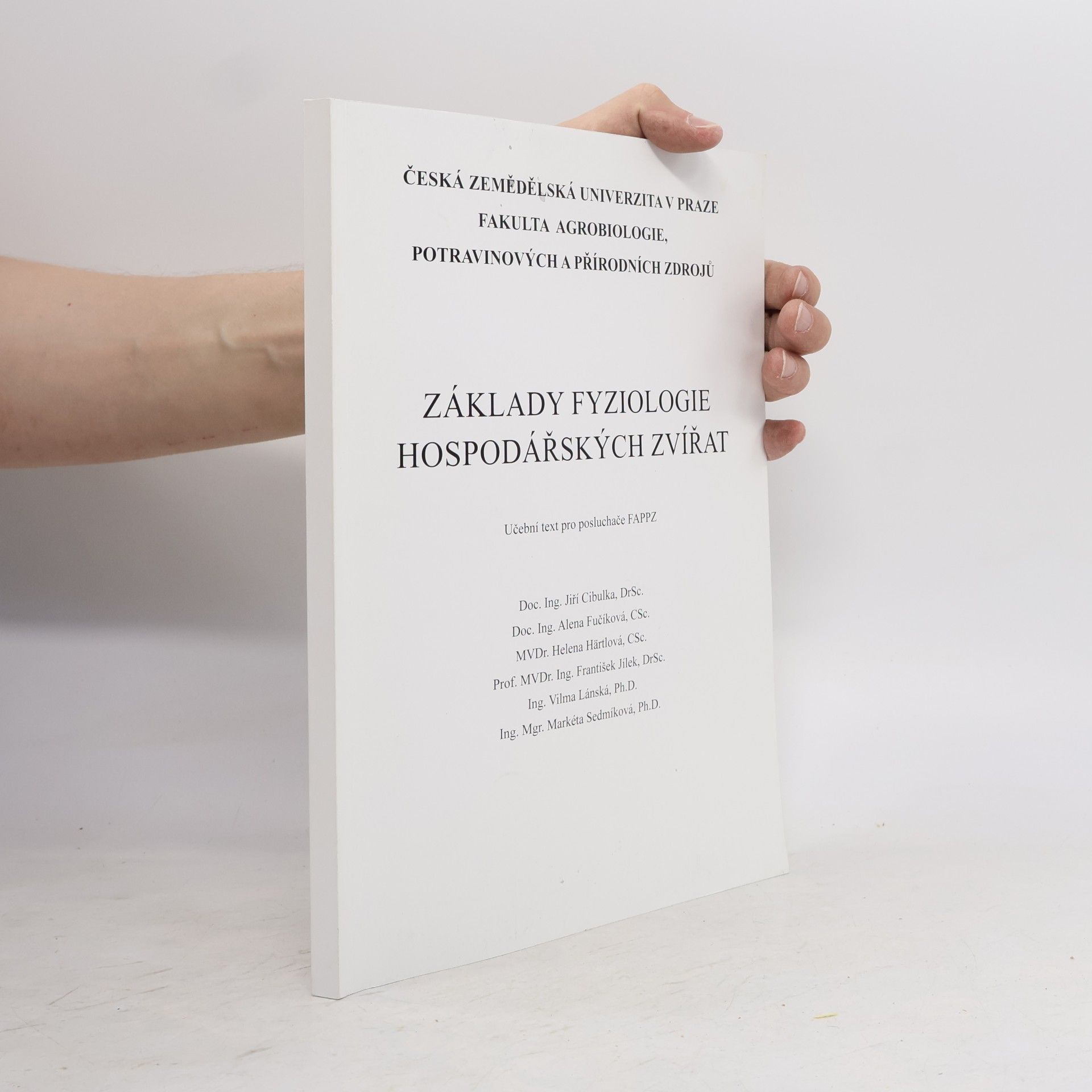 Základy fyziologie hospodářských zvířat
