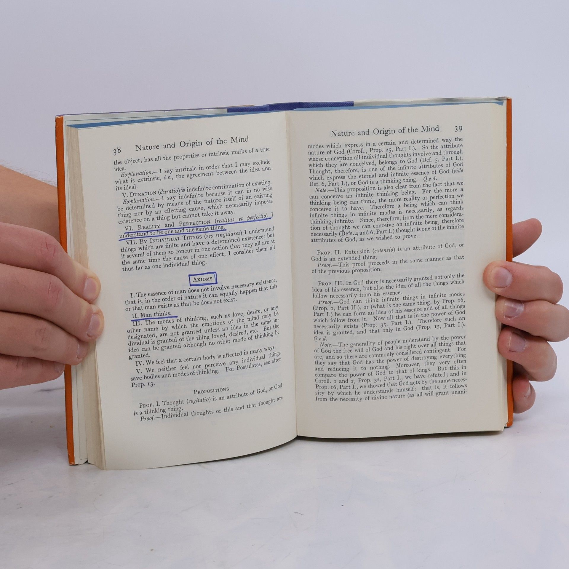 Benedictus de Spinoza Everyman's Library - 481: Ethics