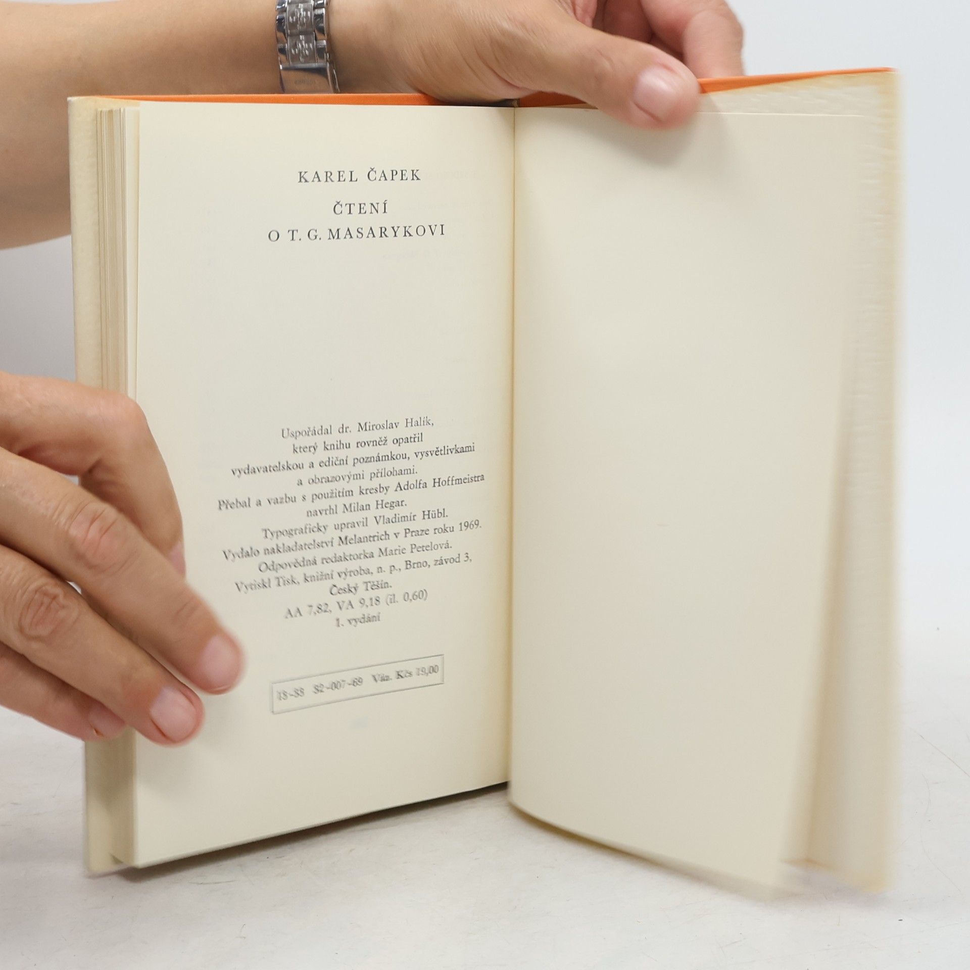 Karel Čapek Čtení o T. G. Masarykovi