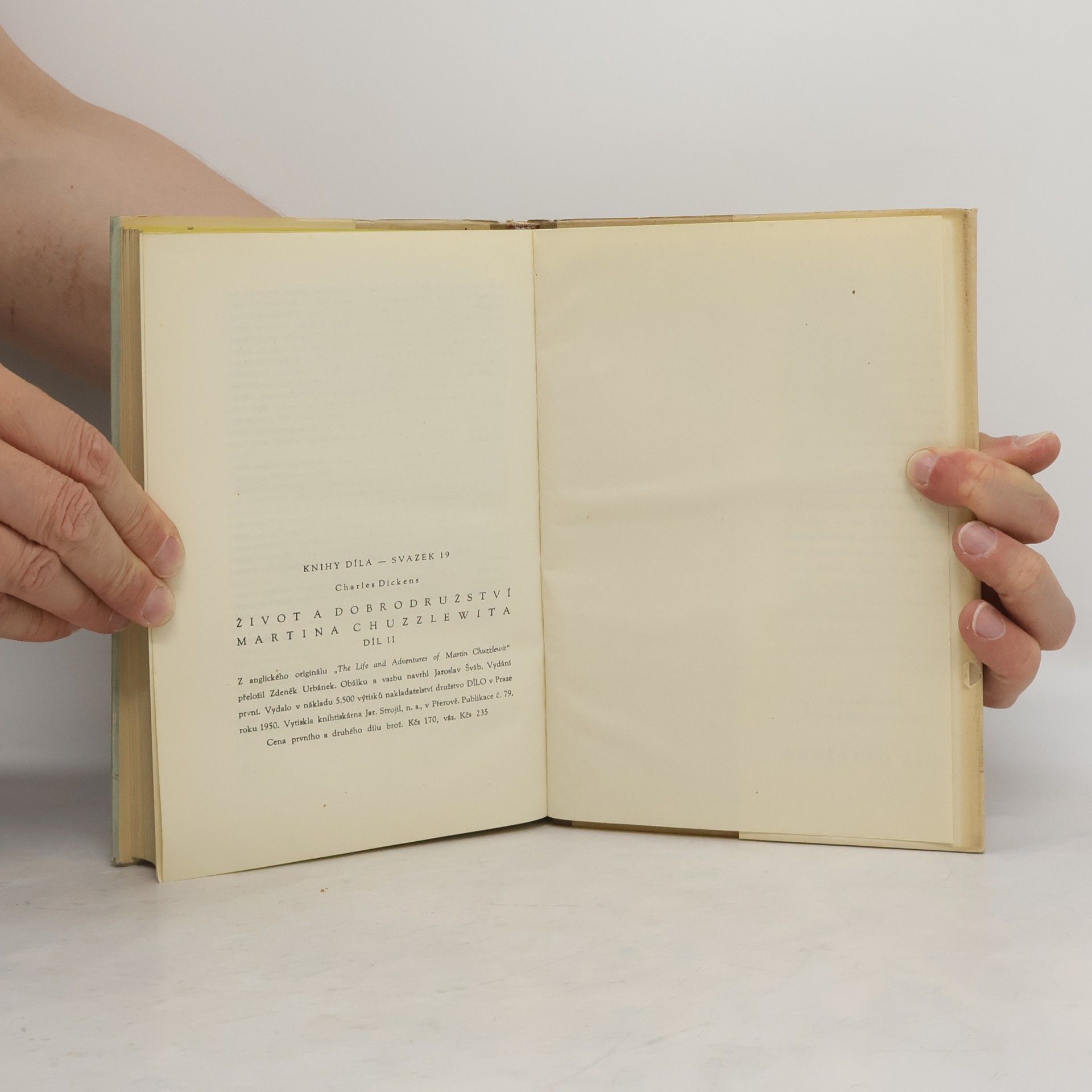 Charles Dickens Život a dobrodružství Martina Chuzzlewita. I a II. díl
