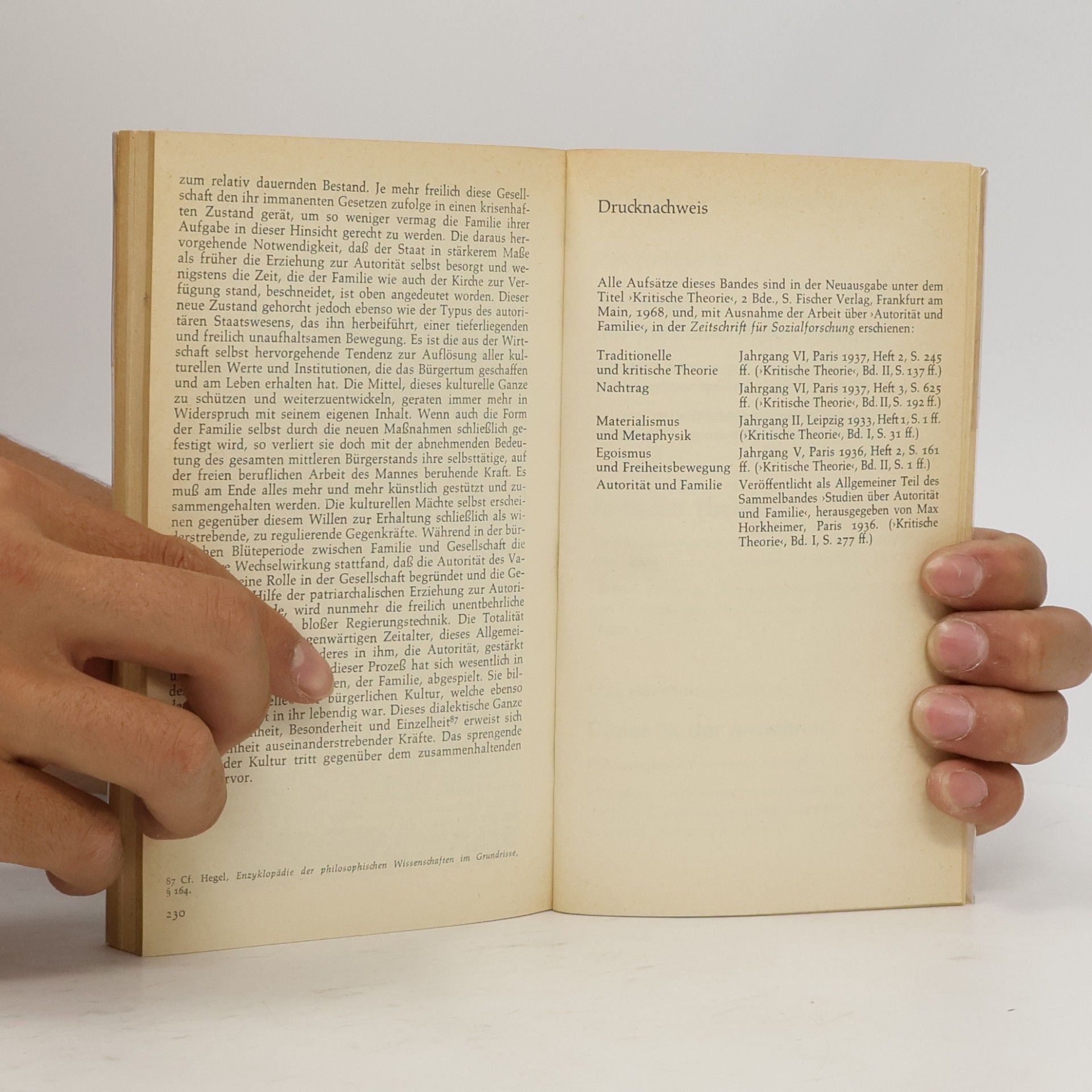 Max Horkheimer Traditionelle und kritische Theorie