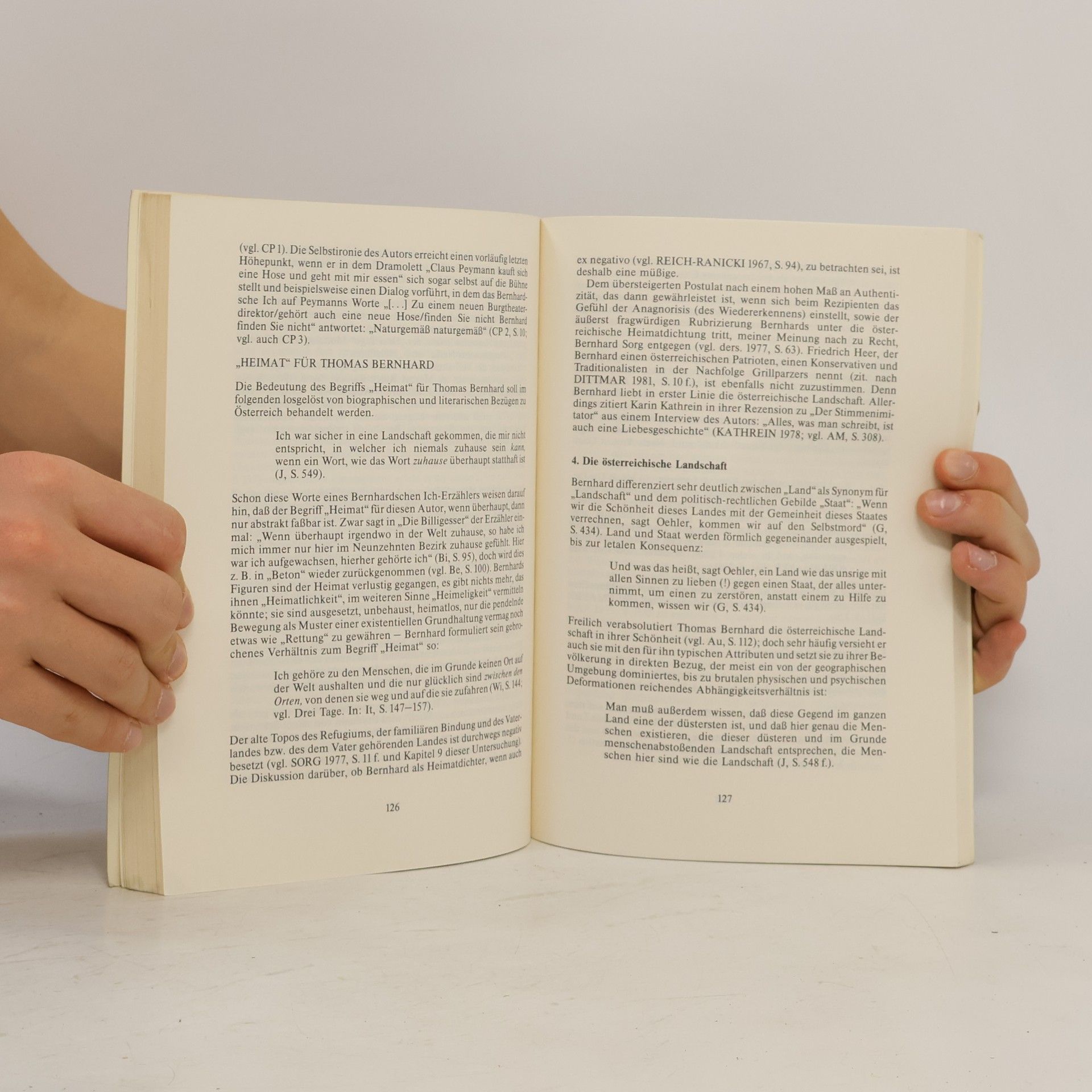 Thomas Bernhard Statt Bernhard