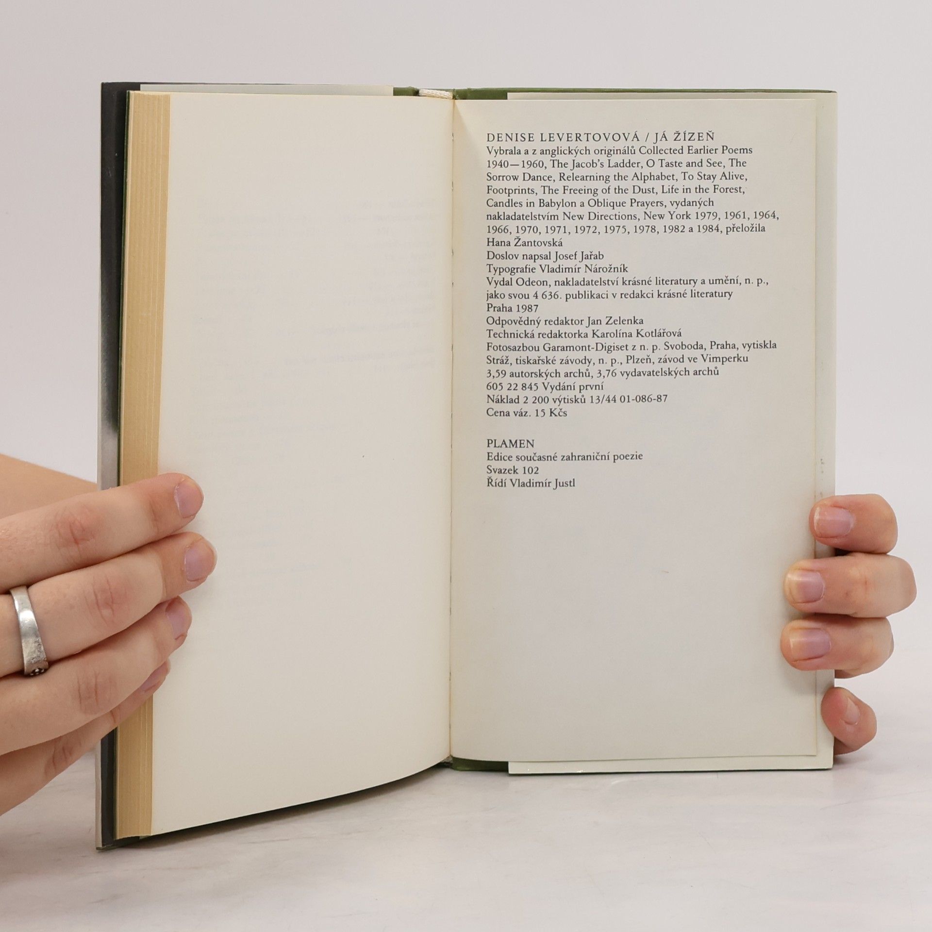 Denise Levertov Já žízeň
