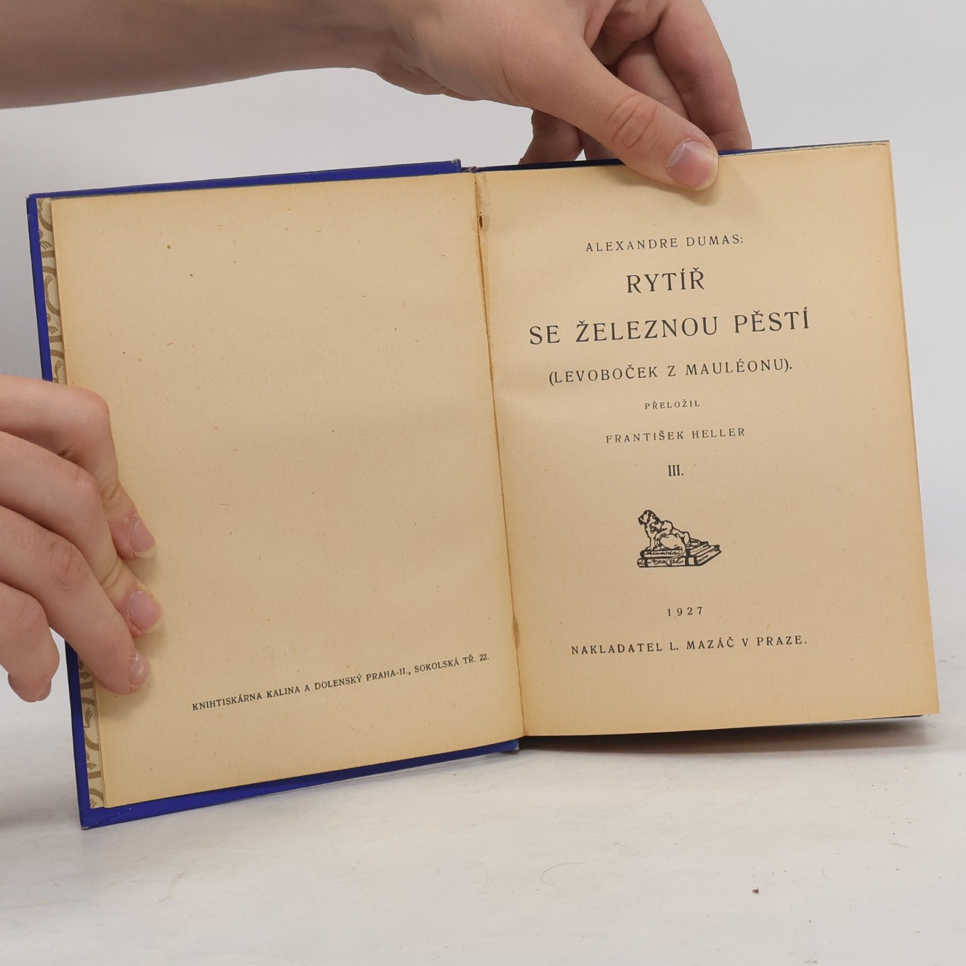 Alexandre Dumas der Ältere Rytíř se železnou pěstí III.