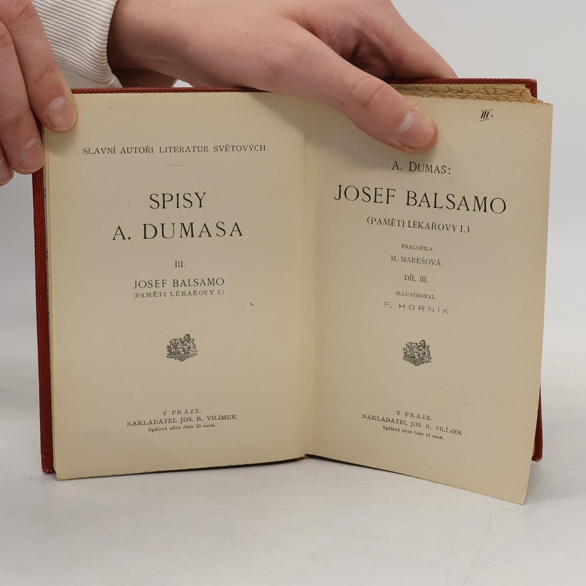 Alexandre Dumas starší Spisy A. Dumasa III.