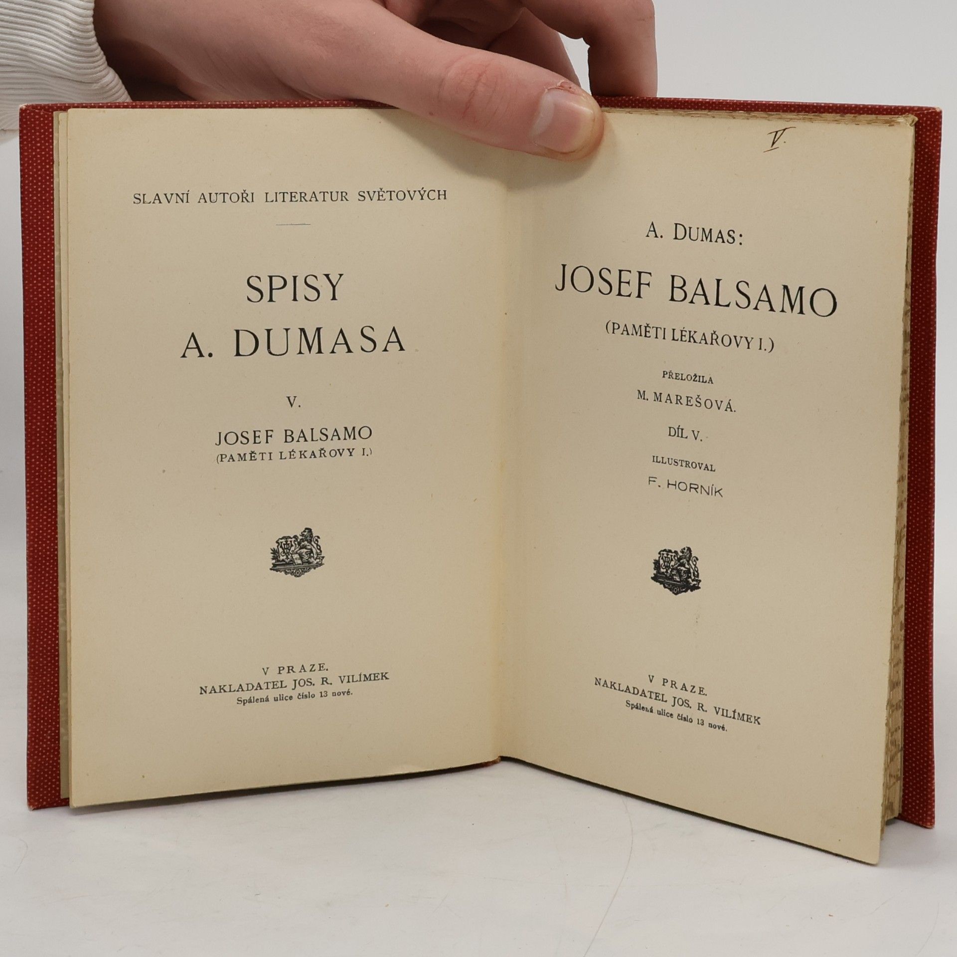 Alexandre Dumas starší Paměti lékařovy V. Josef Balsamo V.