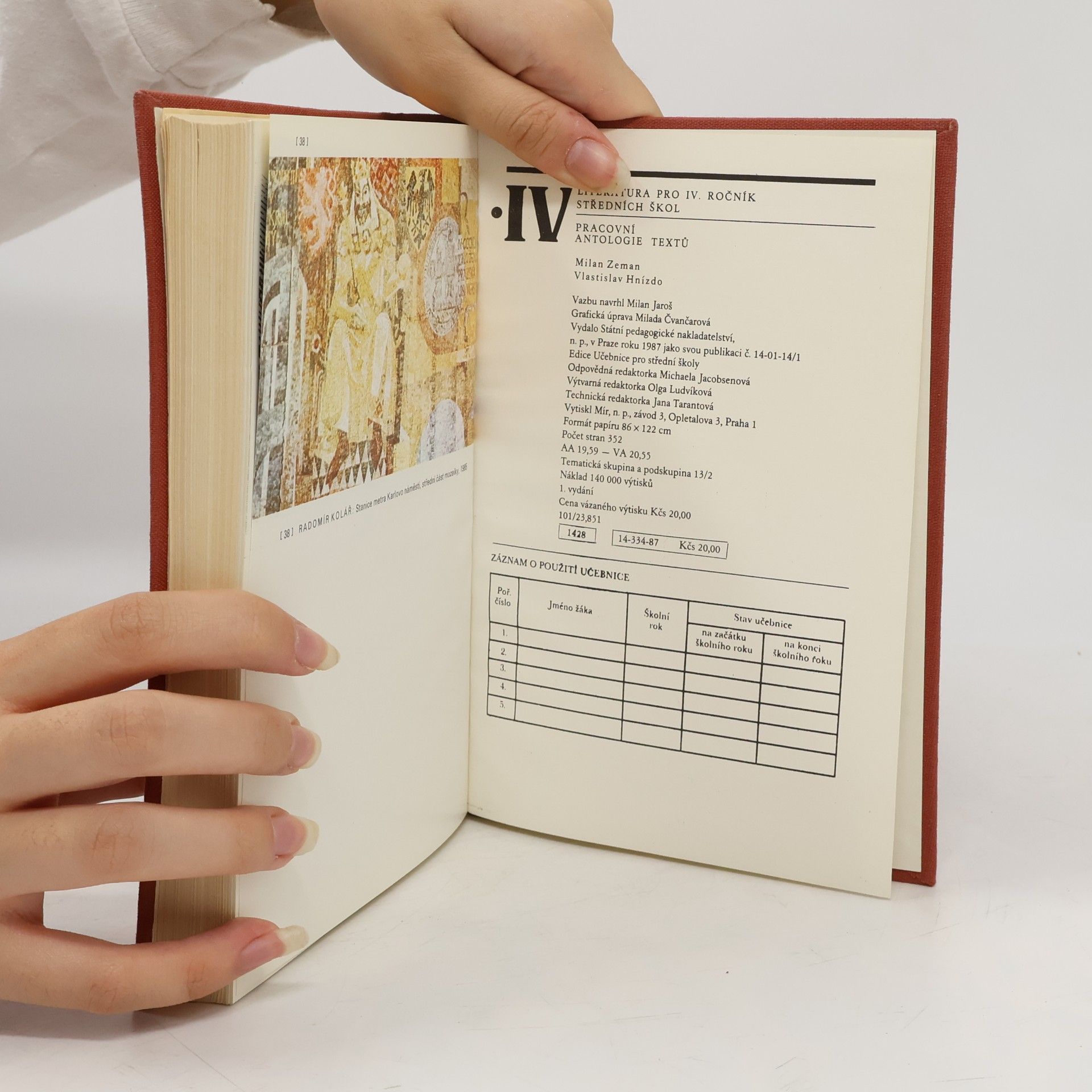 Milan Zeman Literatura pro IV. ročník středních škol. Pracovní antologie textů