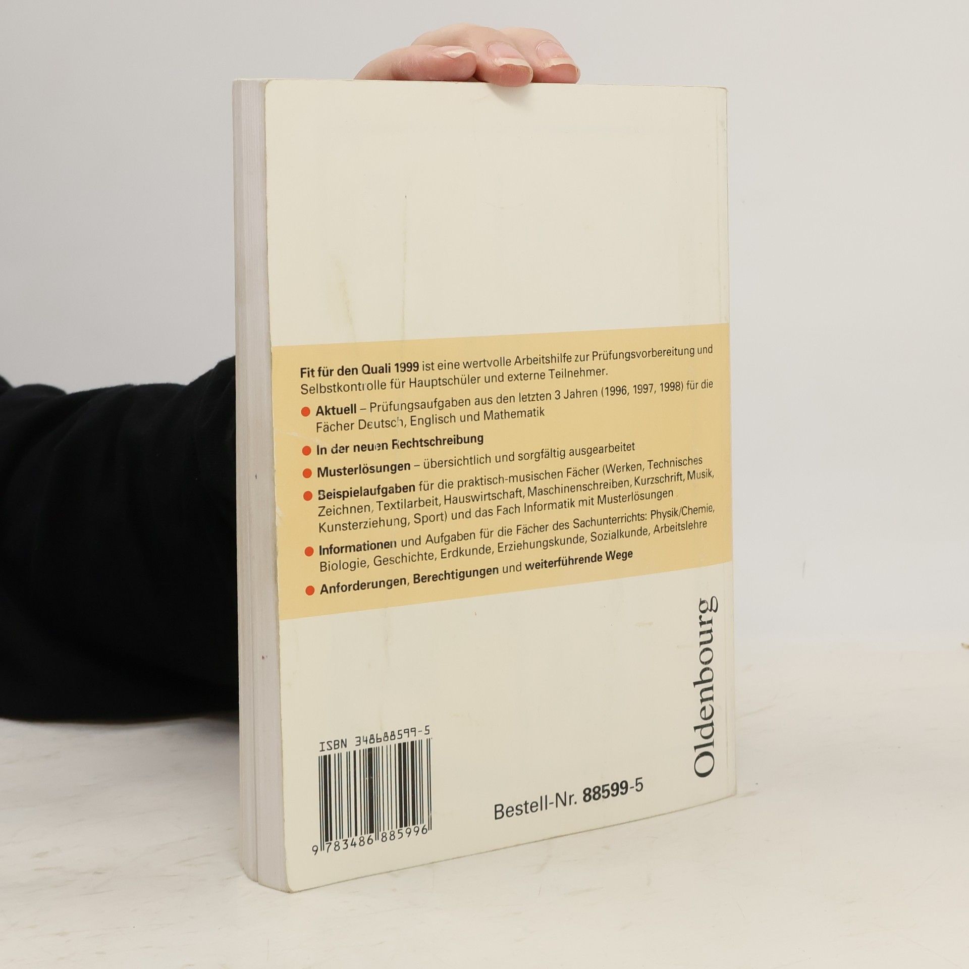 Horst Balk Fit für den Quali 1999: Eine Lernhilfe für den qualifizierten Hauptschulabschluss
