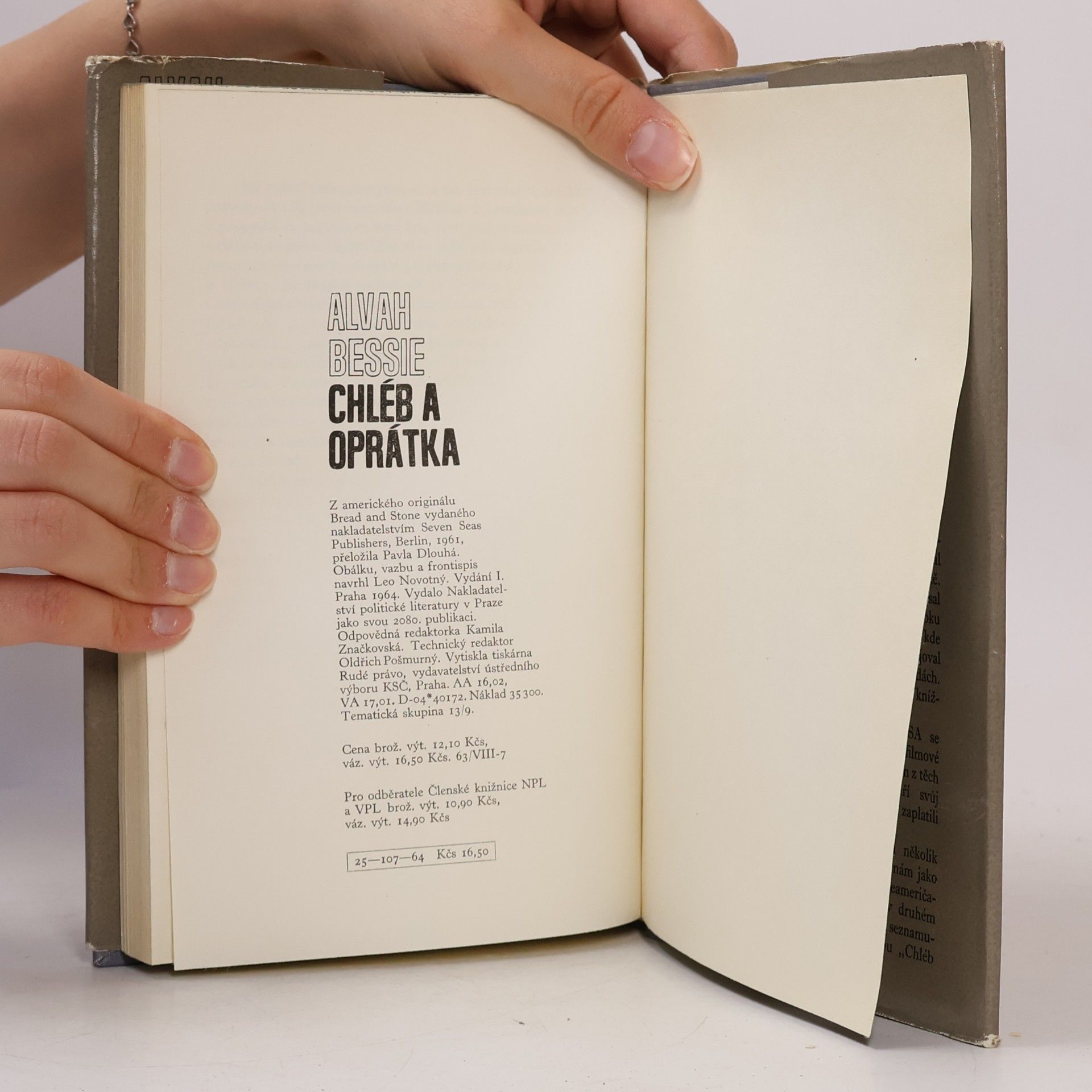 Alvah Bessie Chléb a oprátka