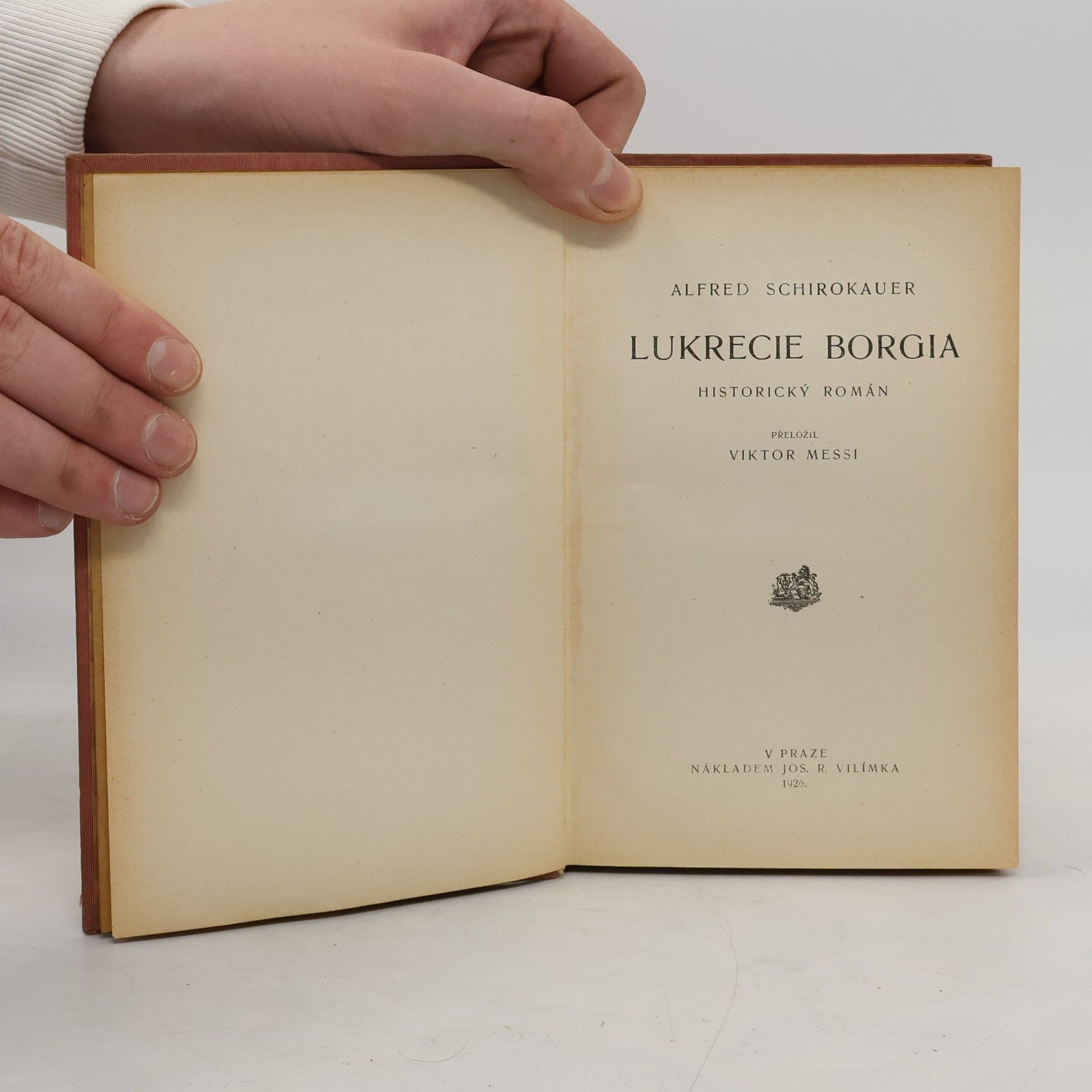 Alfred Schirokauer Lukrecie Borgia