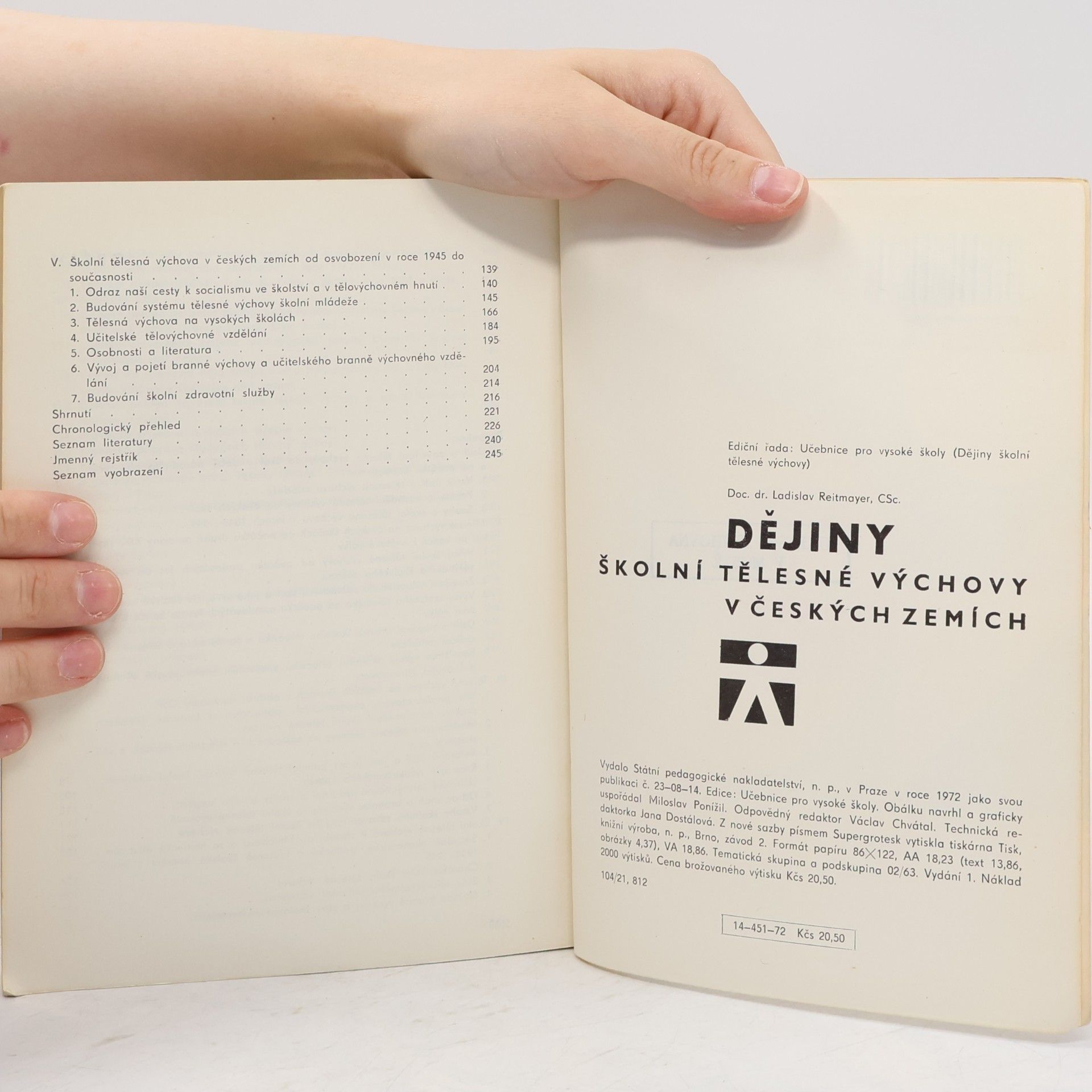 Ladislav Reitmayer Dějiny školní tělesné výchovy v českých zemích