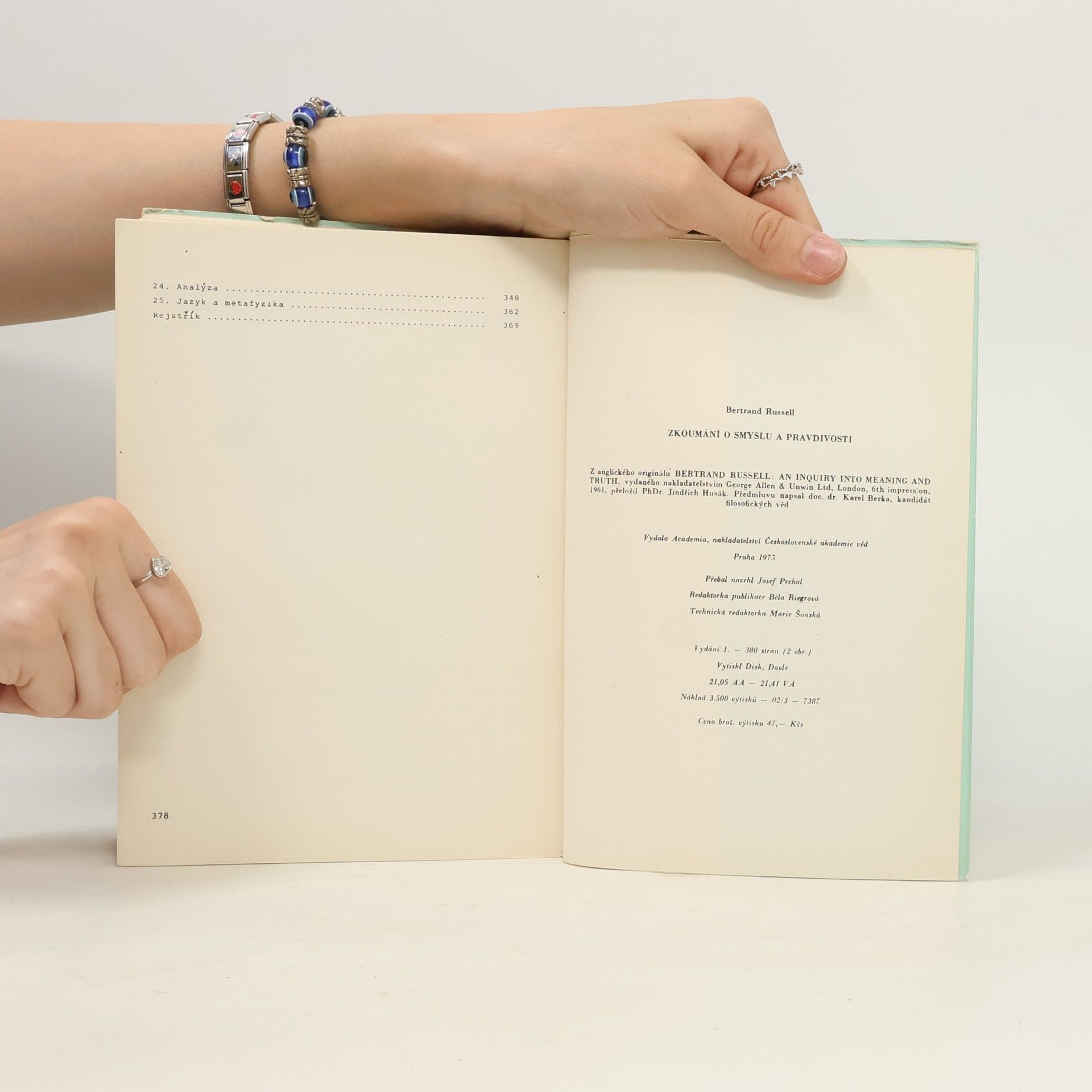 Bertrand Russell Zkoumání o smyslu a pravdivosti