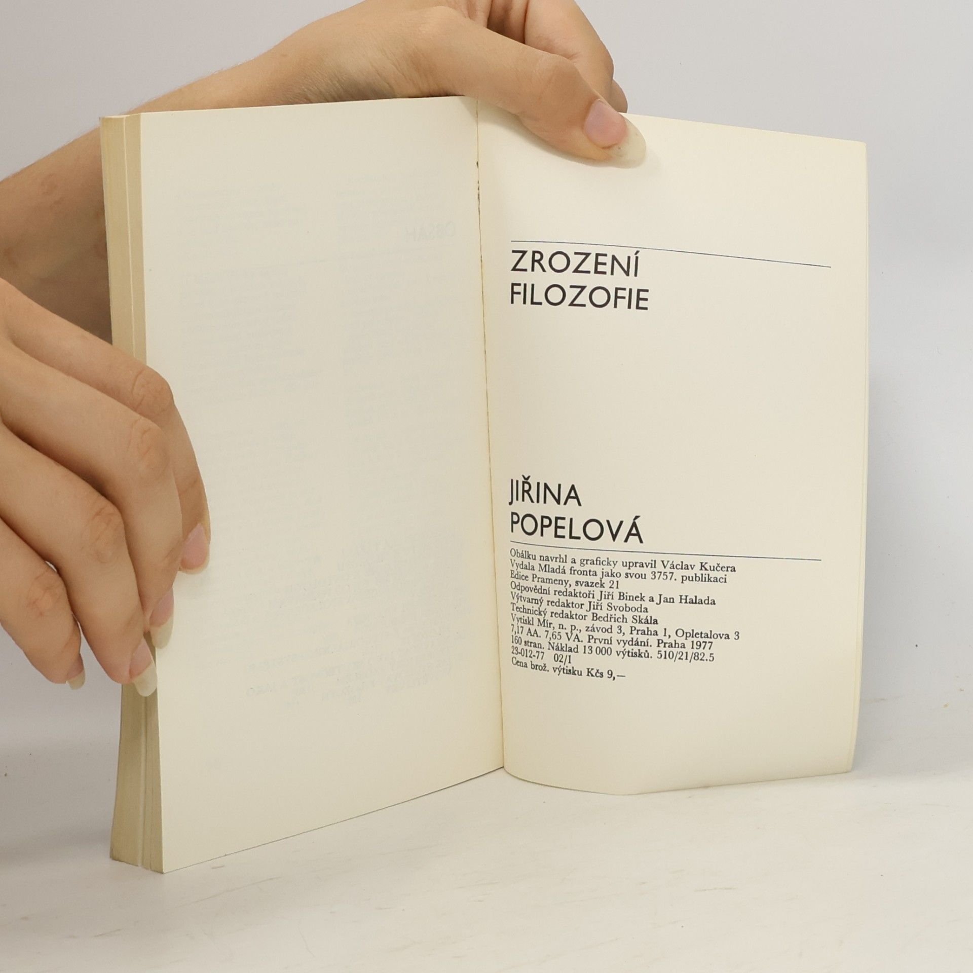 Jiřina Popelová Zrození filozofie